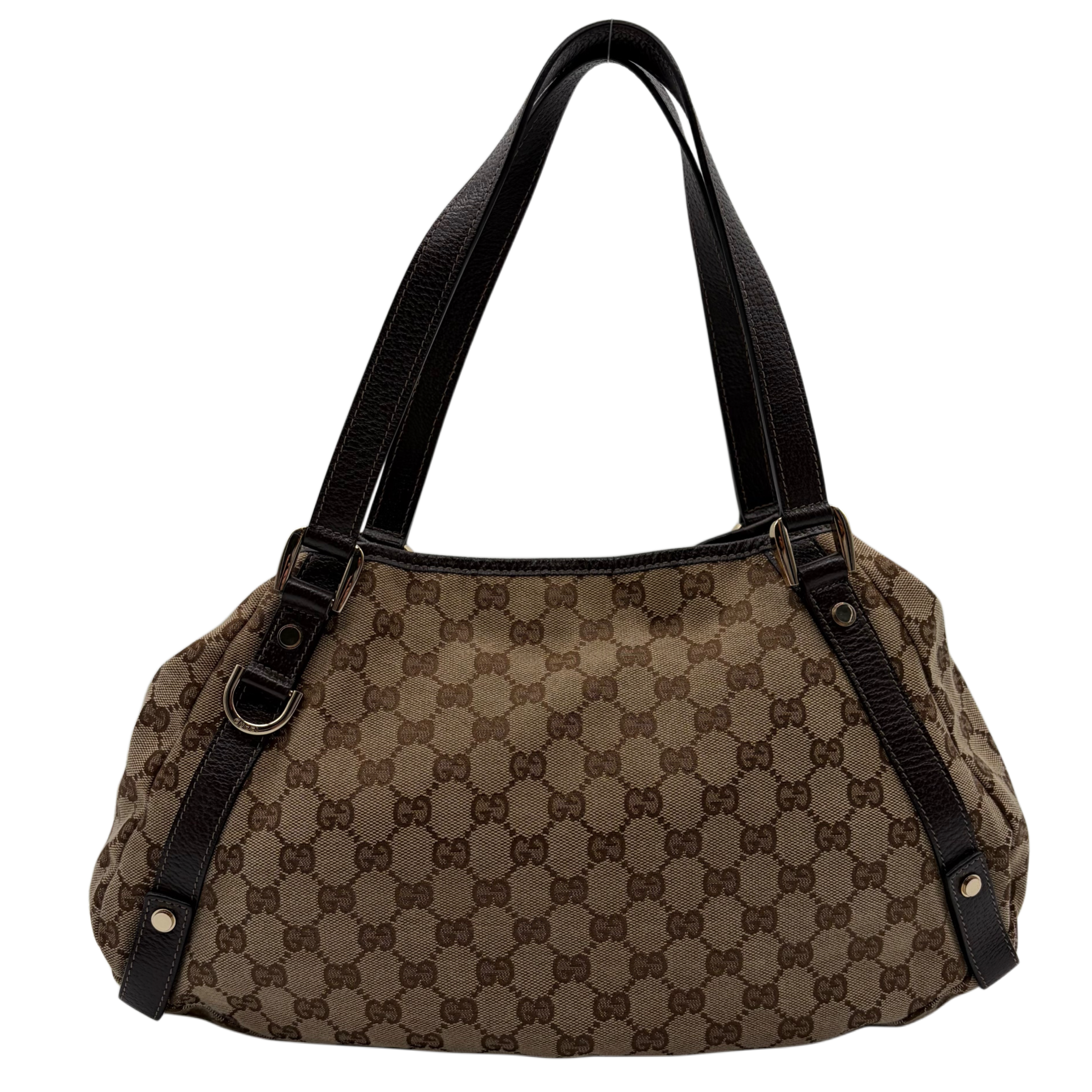 Gucci Abbey D-Ring Hobo GG Canvas Braun Gold Hardware – Vintage