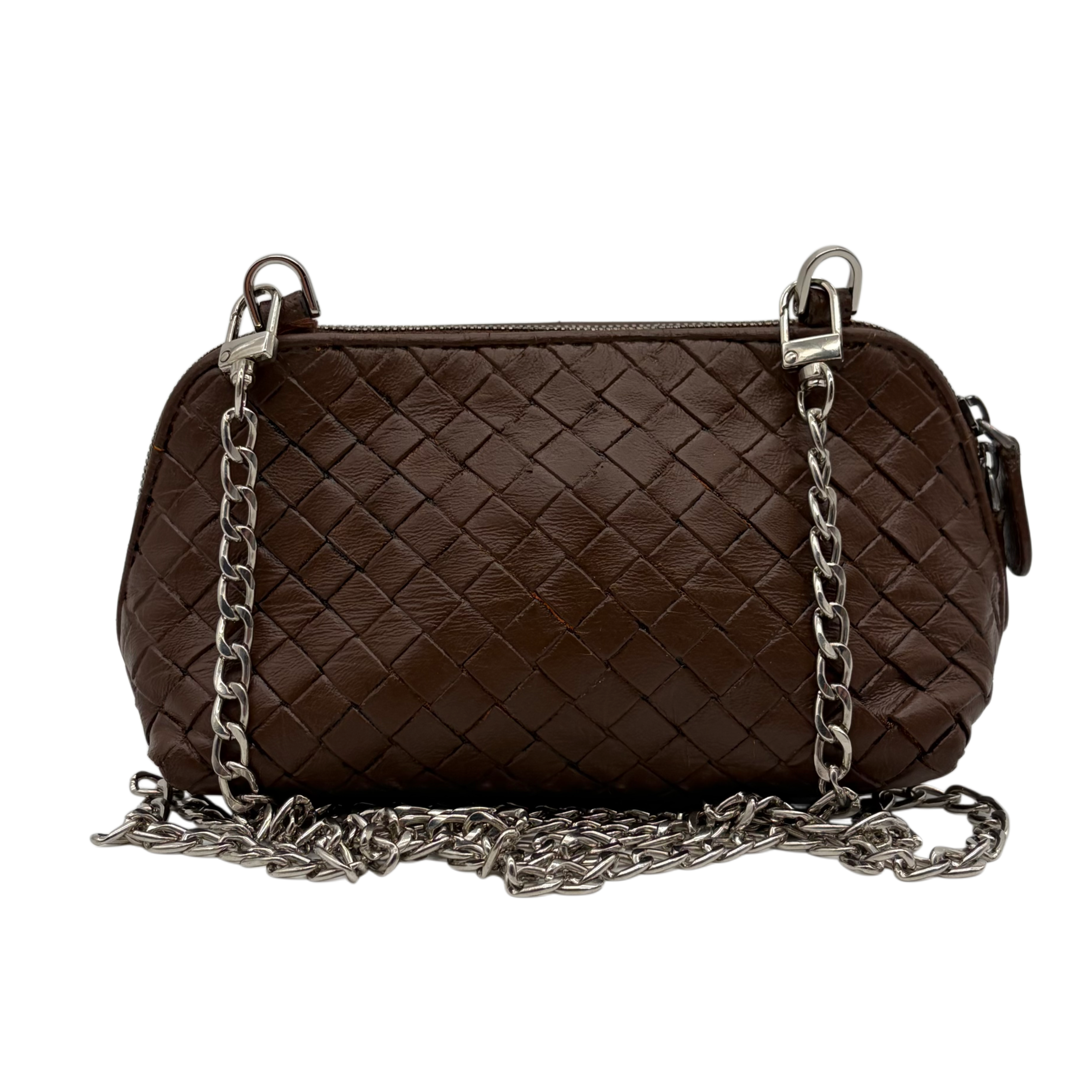 Bottega Veneta Intrecciato Mini Crossbody Braun – Vintage
