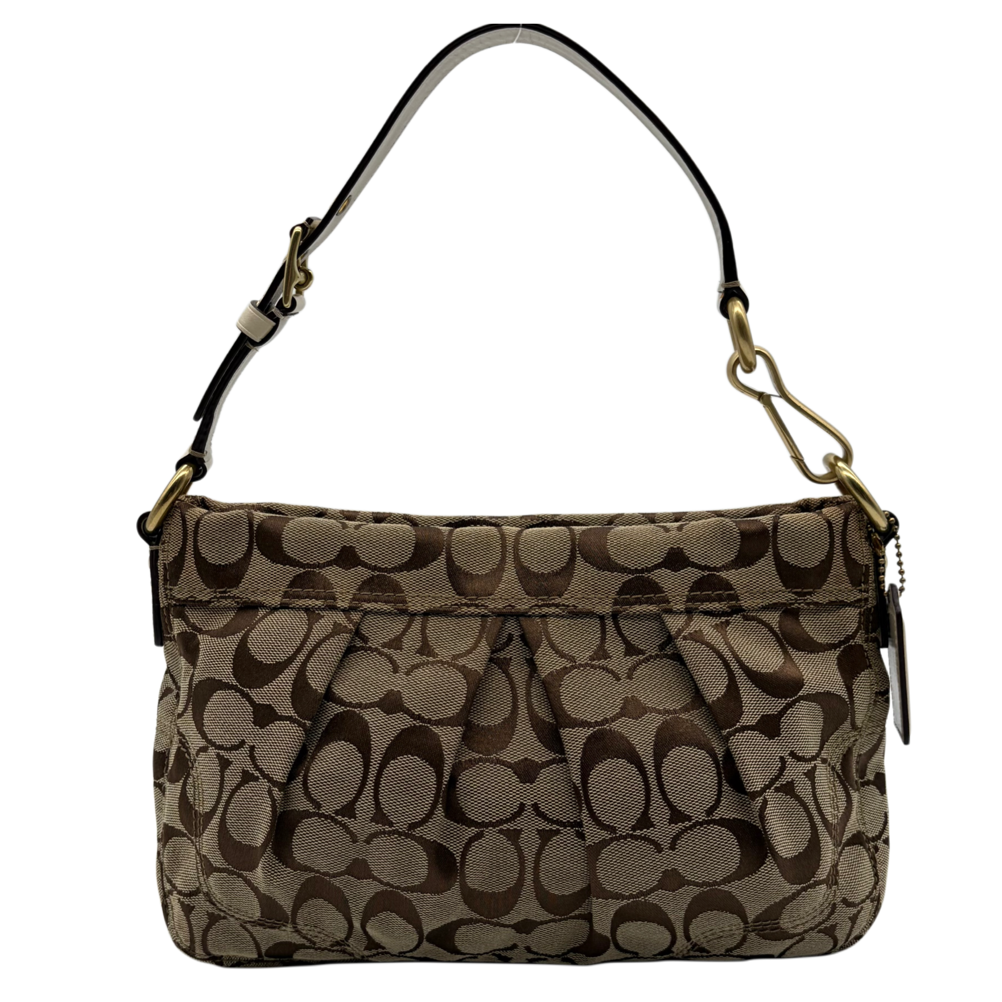 Coach Poppy Signature Baguette Khaki Cream Vintage 2010 – Vintage