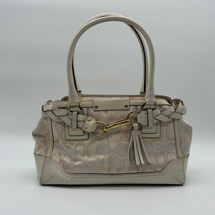 Coach Hampton Signature Braid Satchel Ivory – Vintage