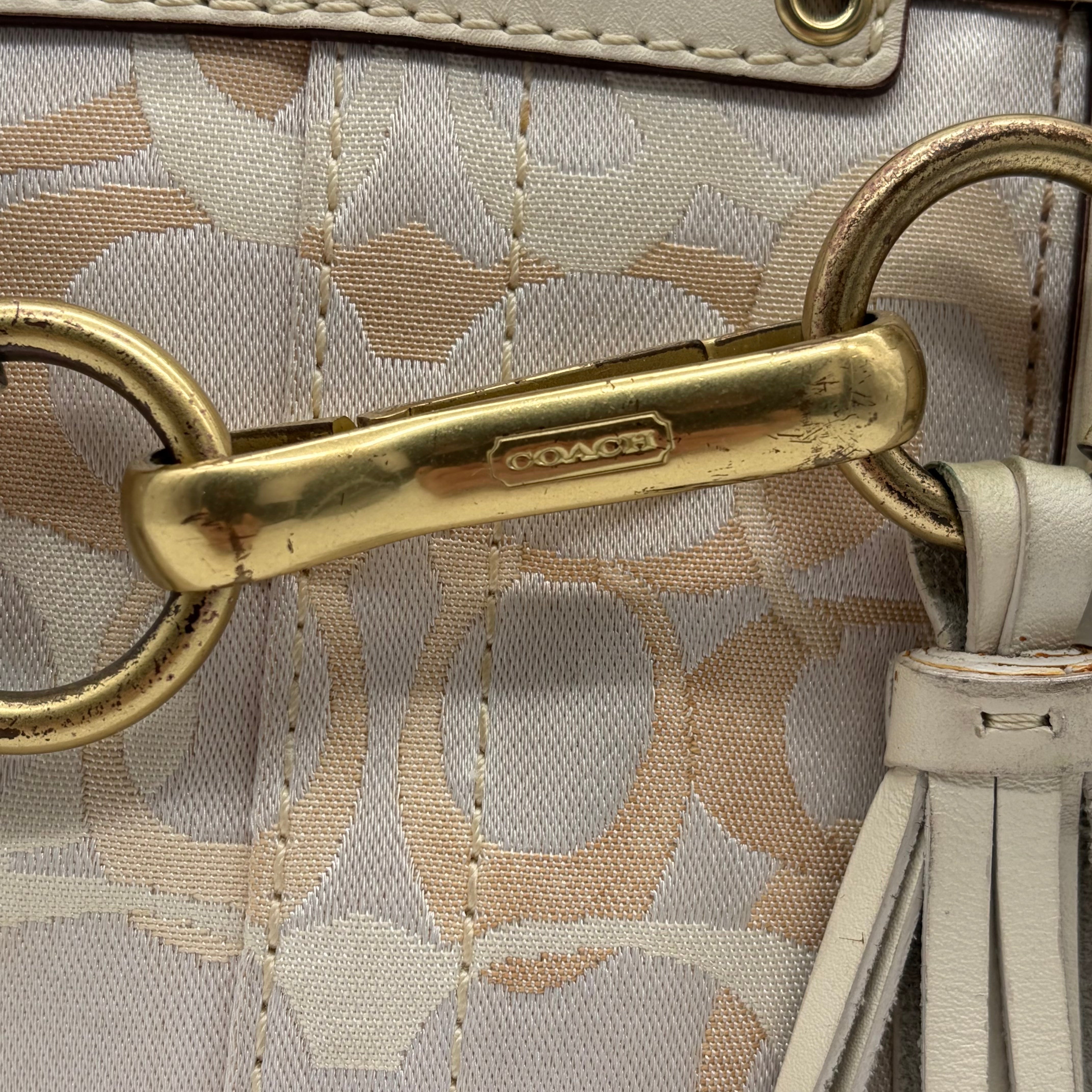 Coach Hampton Signature Braid Satchel Ivory – Vintage