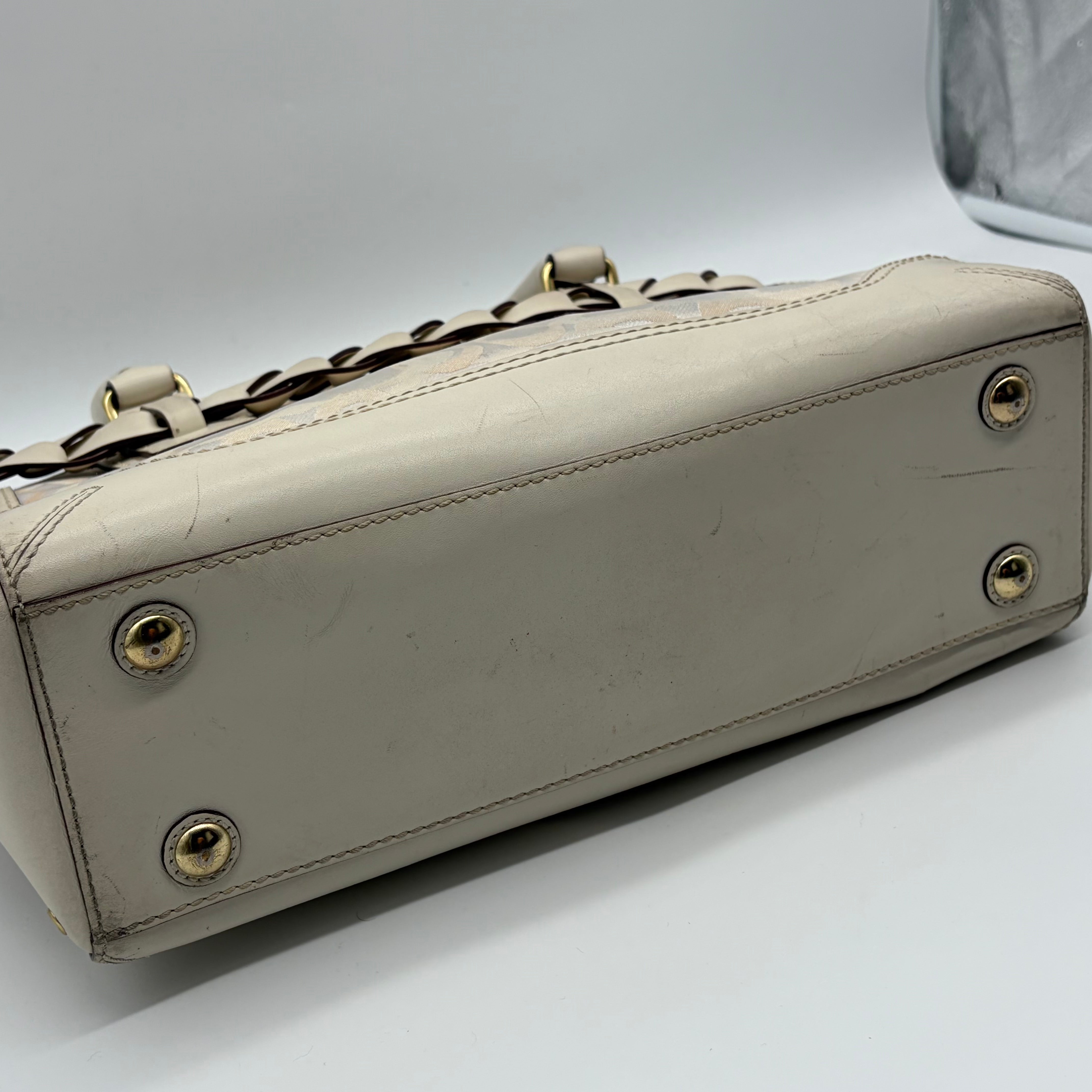 Coach Hampton Signature Braid Satchel Ivory – Vintage