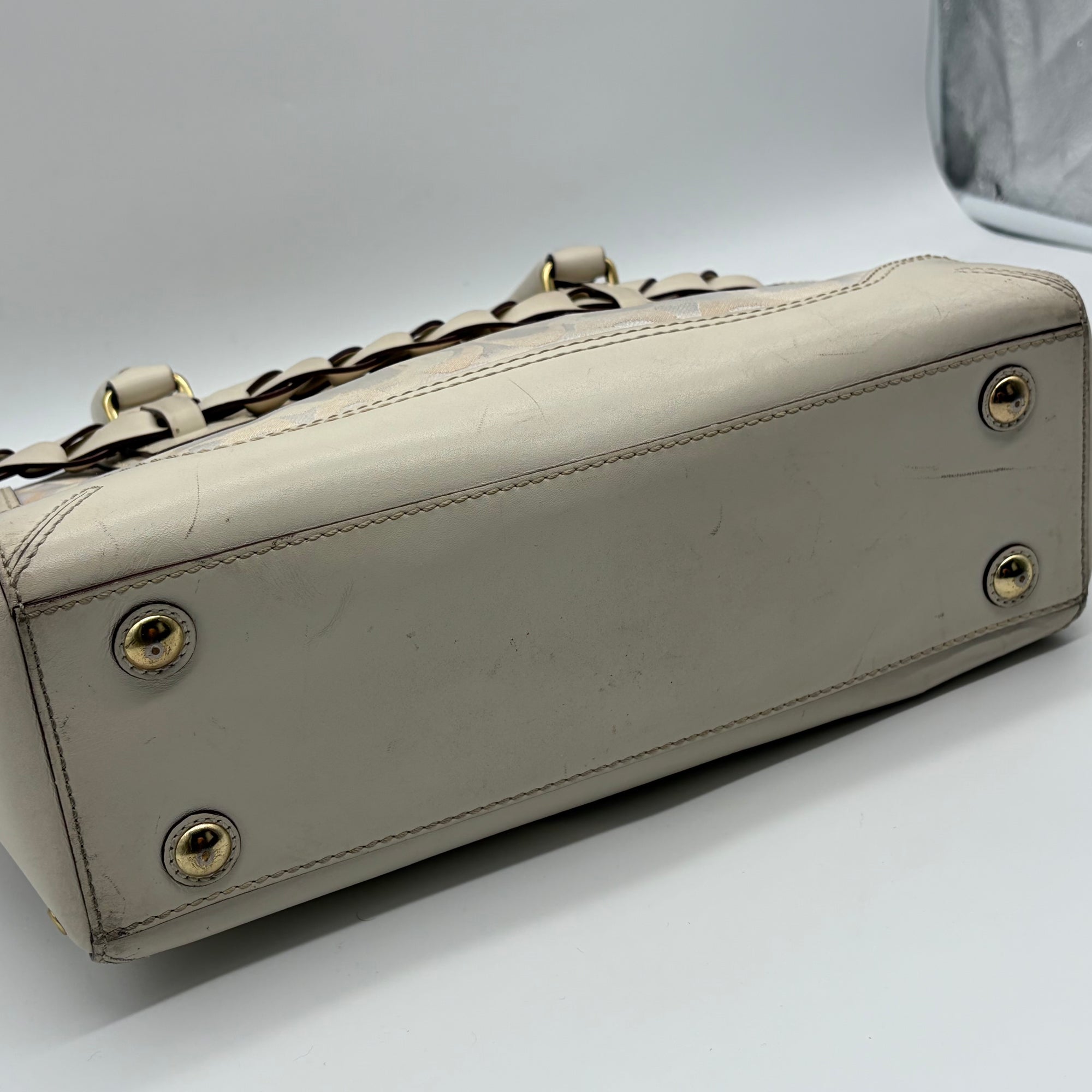 Coach Hampton Signature Braid Satchel Ivory – detail view 8