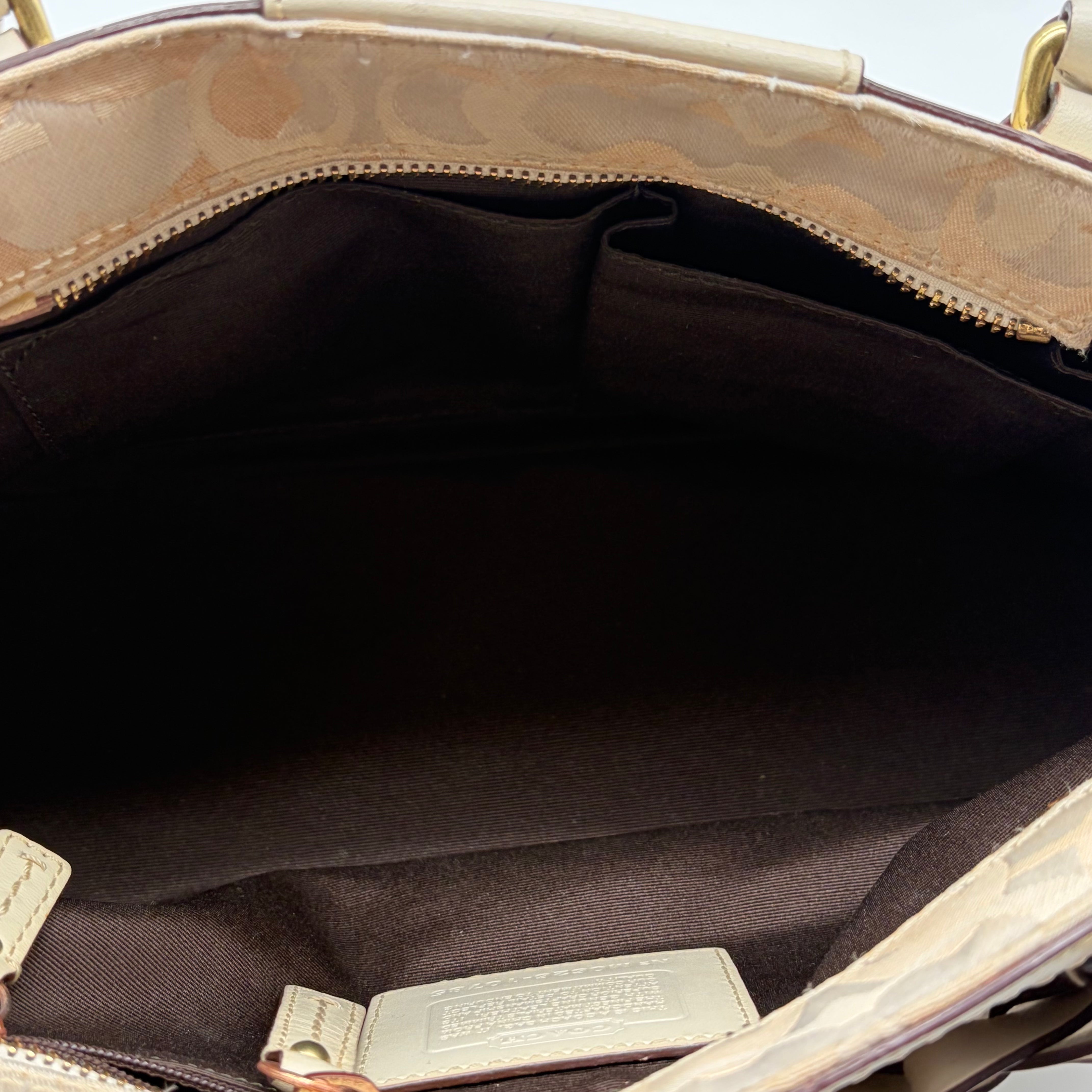 Coach Hampton Signature Braid Satchel Ivory – Vintage