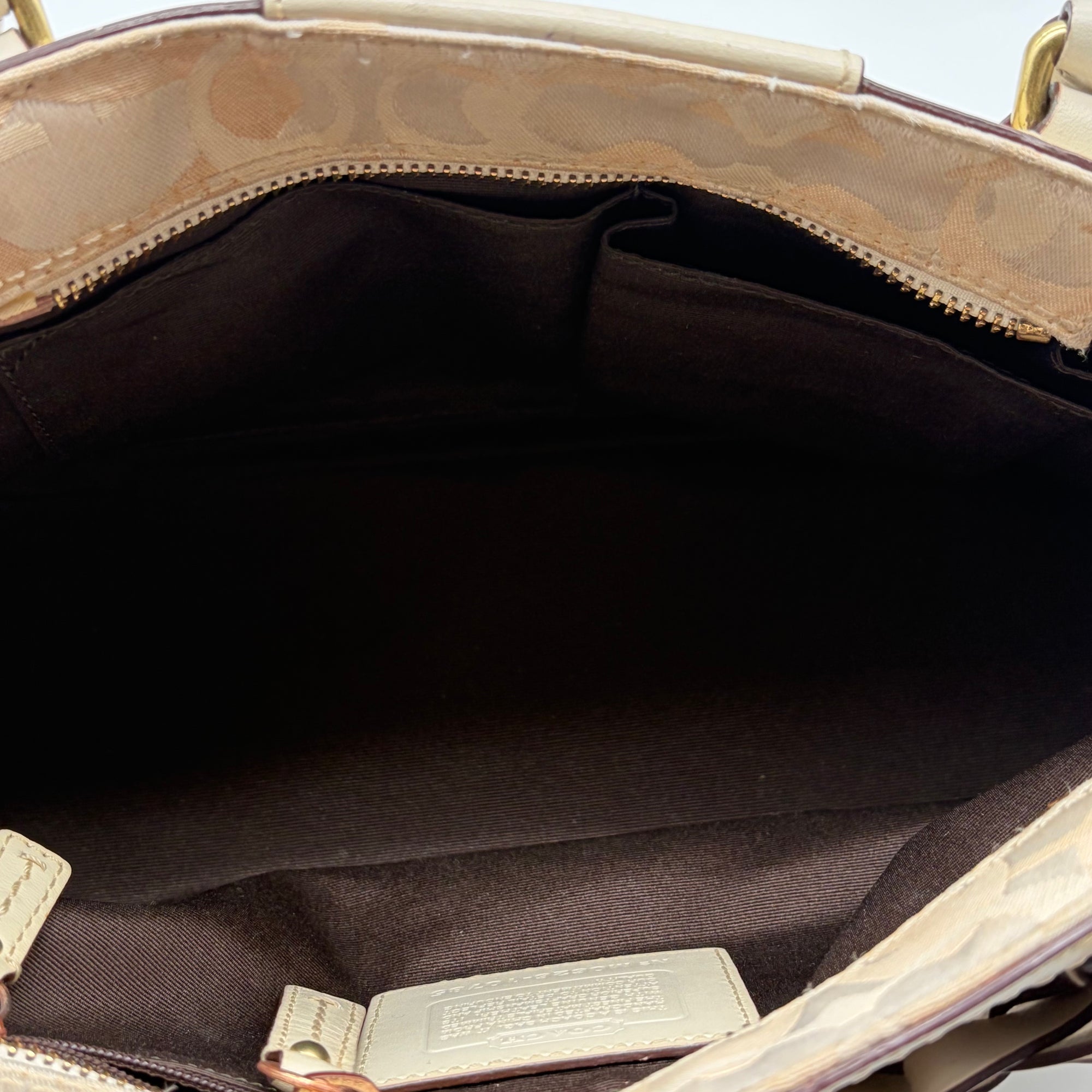 Coach Hampton Signature Braid Satchel Ivory – detail view 9