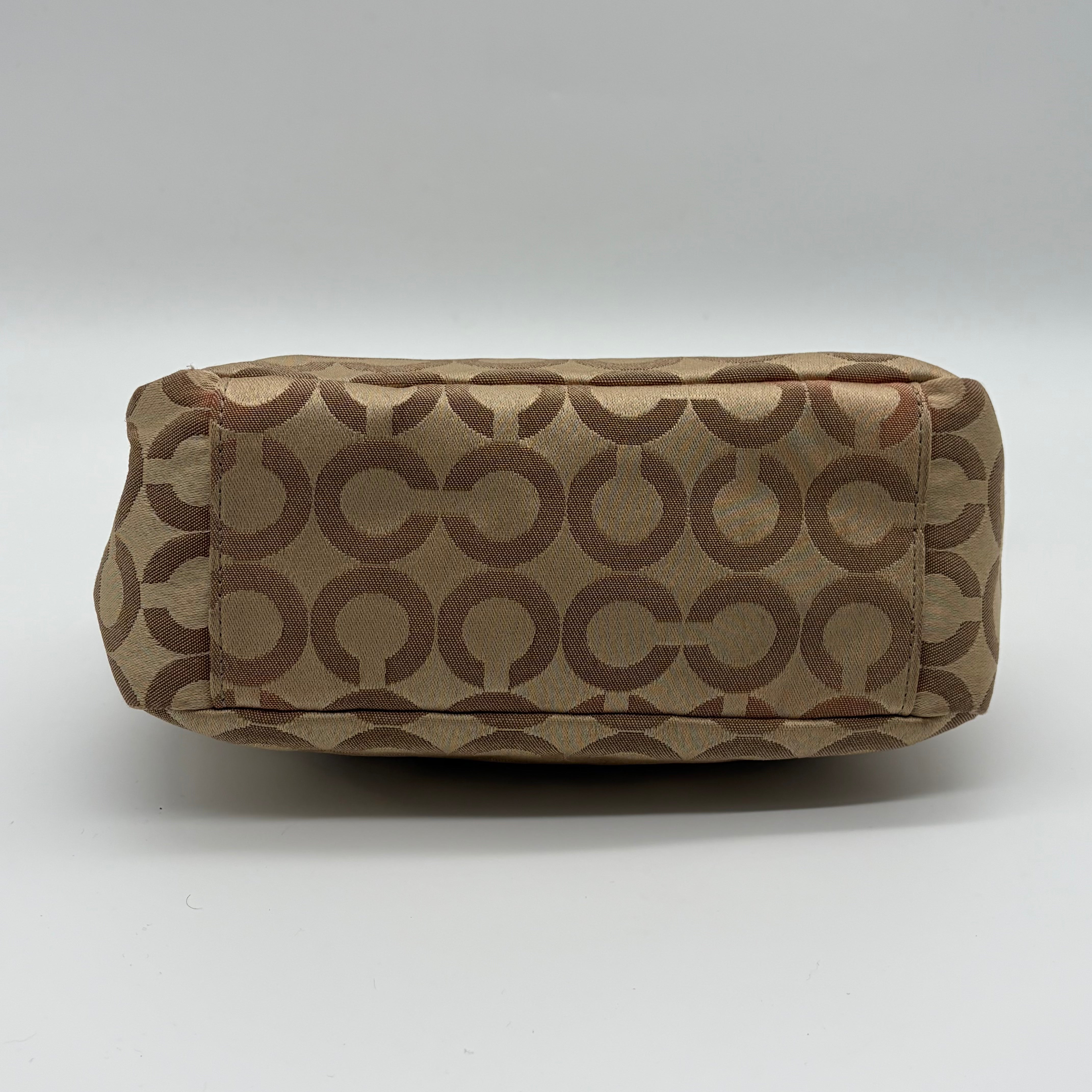 Coach Madison Op Art Pouch Khaki/Mahagoni Mini-Tasche – Vintage