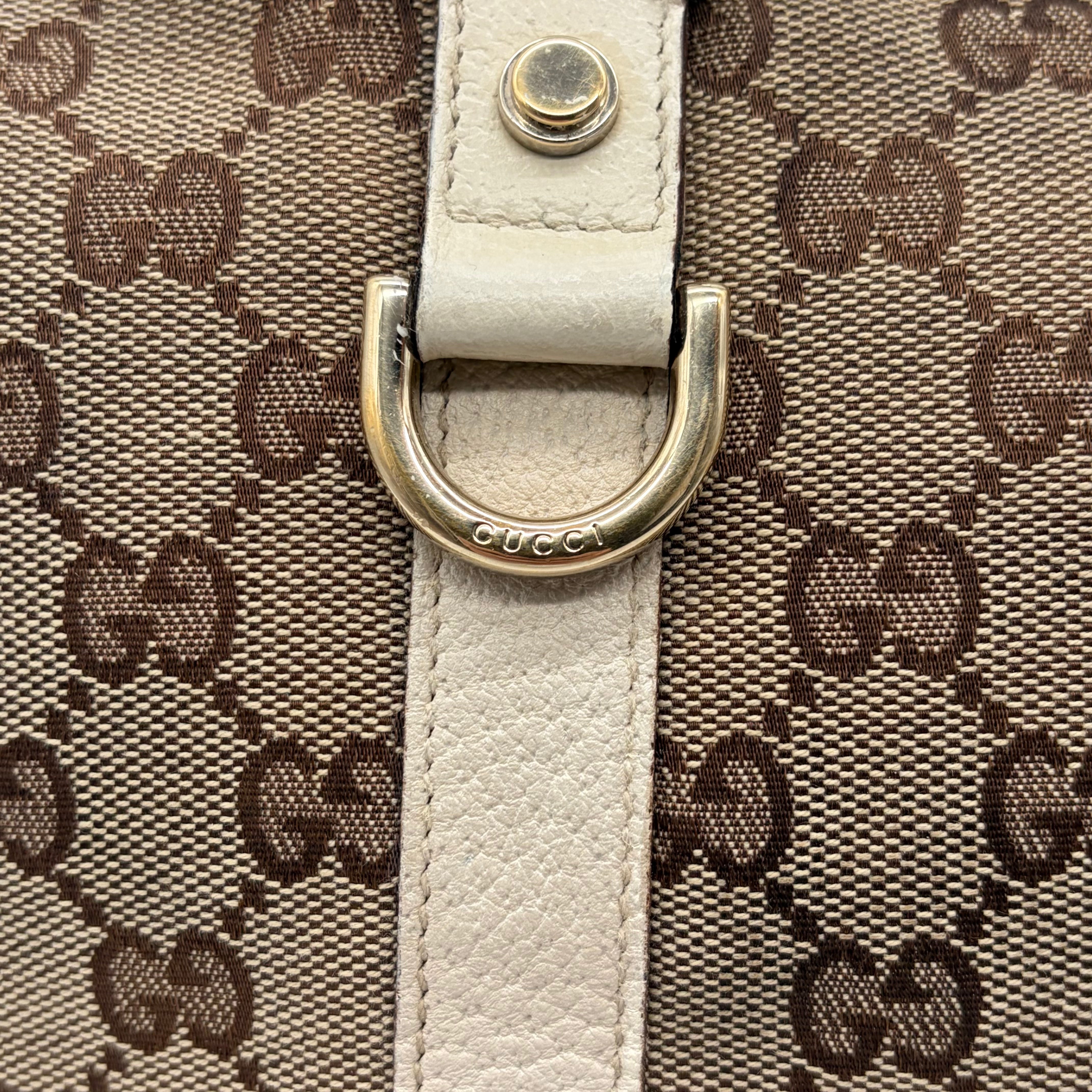 Gucci Abbey D-Ring Tote Cream/Beige GG Canvas – Vintage