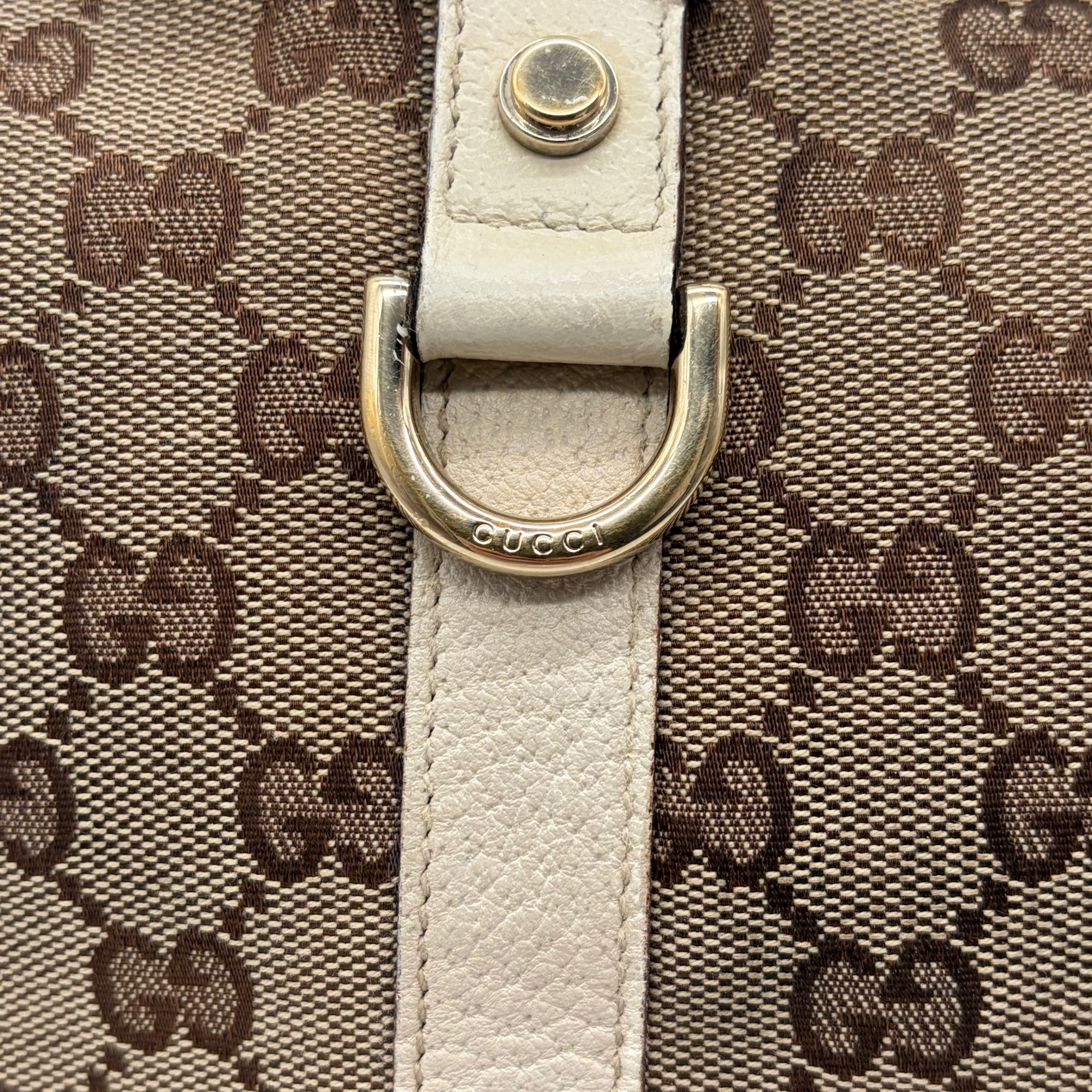 Gucci Abbey D-Ring Tote Cream/Beige GG Canvas – detail view 3