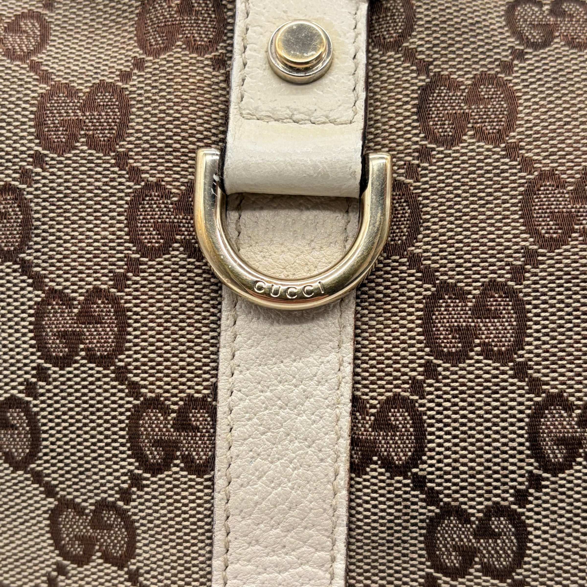 Gucci Abbey D-Ring Tote Cream/Beige GG Canvas – detail view 3
