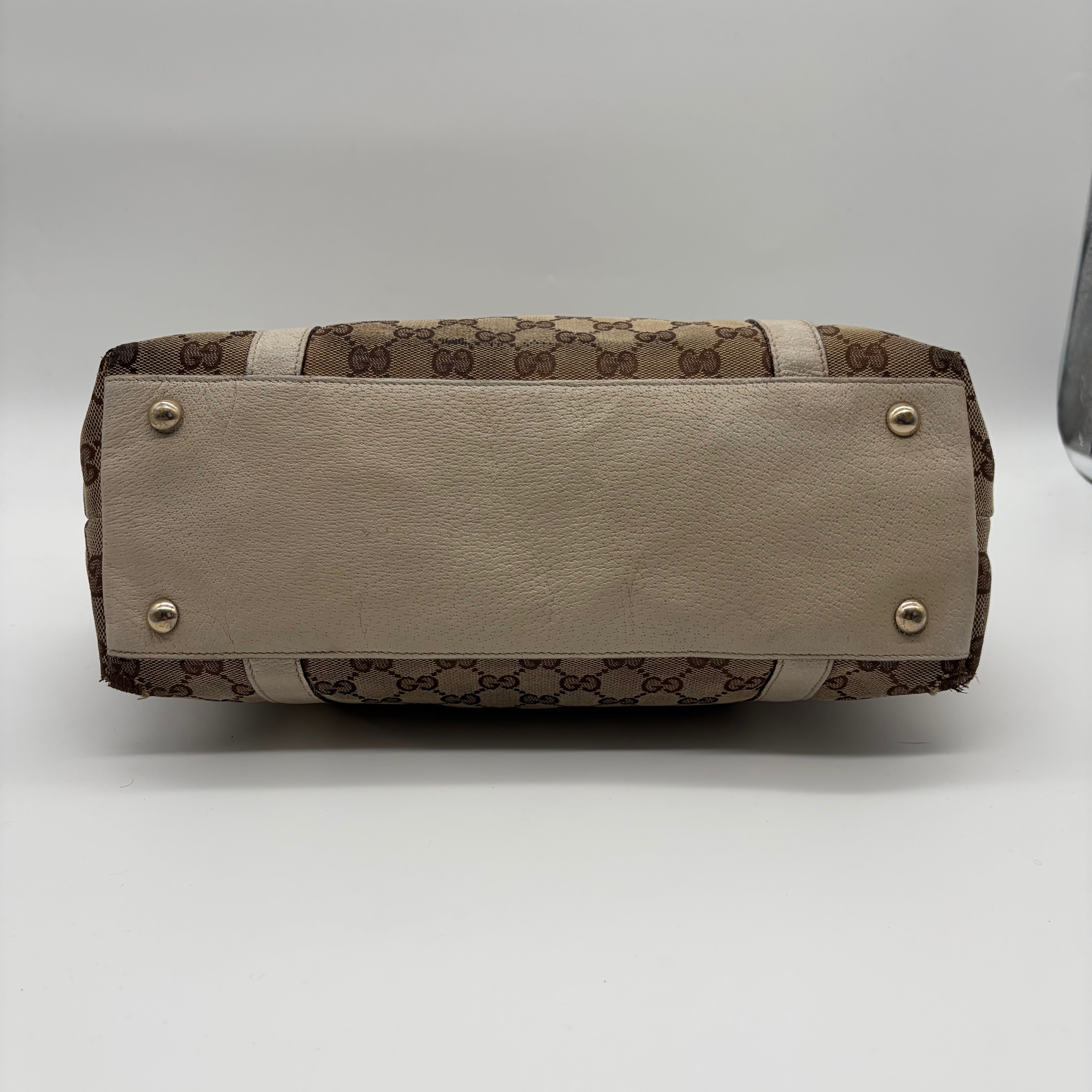Gucci Abbey D-Ring Tote Cream/Beige GG Canvas – Vintage