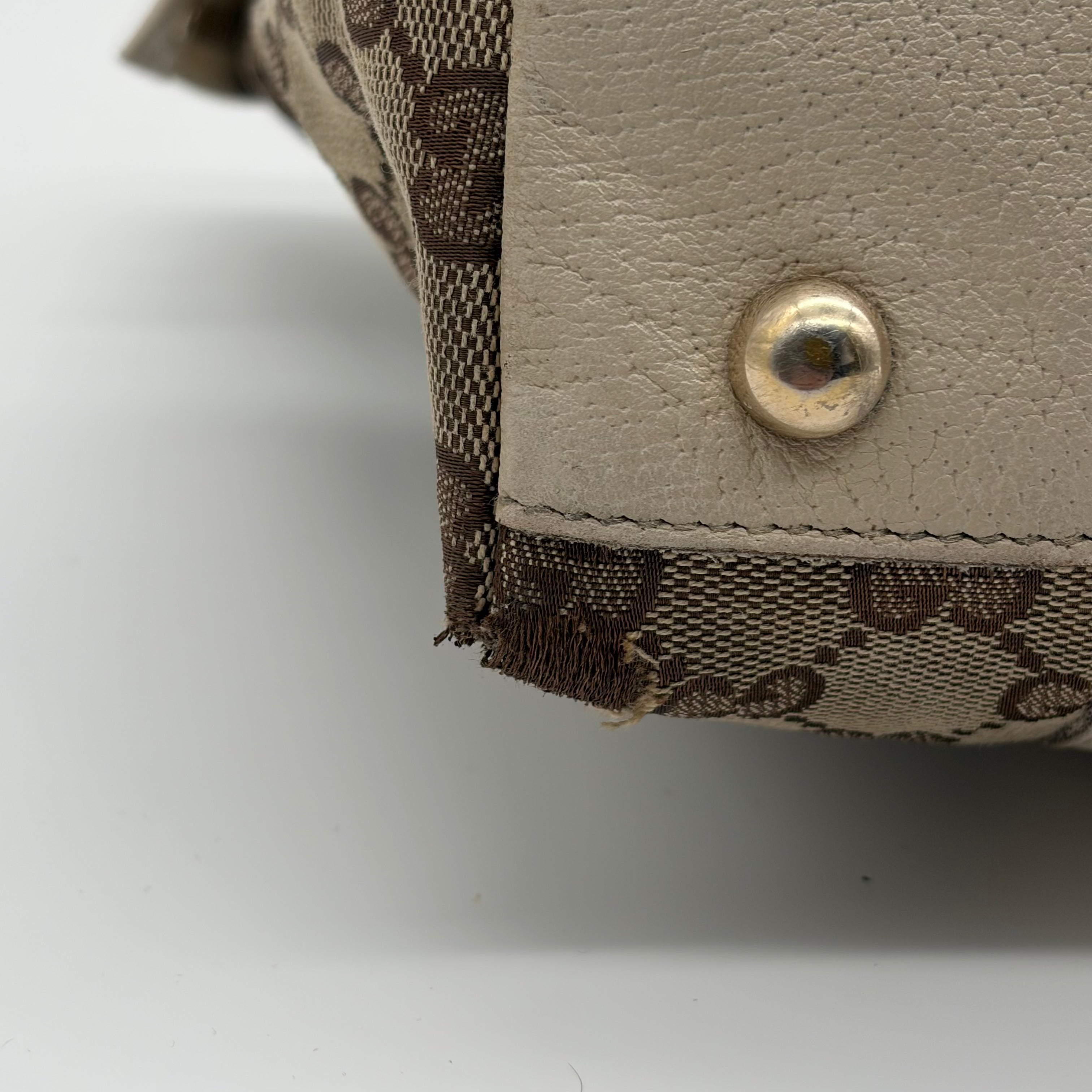 Gucci Abbey D-Ring Tote Cream/Beige GG Canvas – Vintage