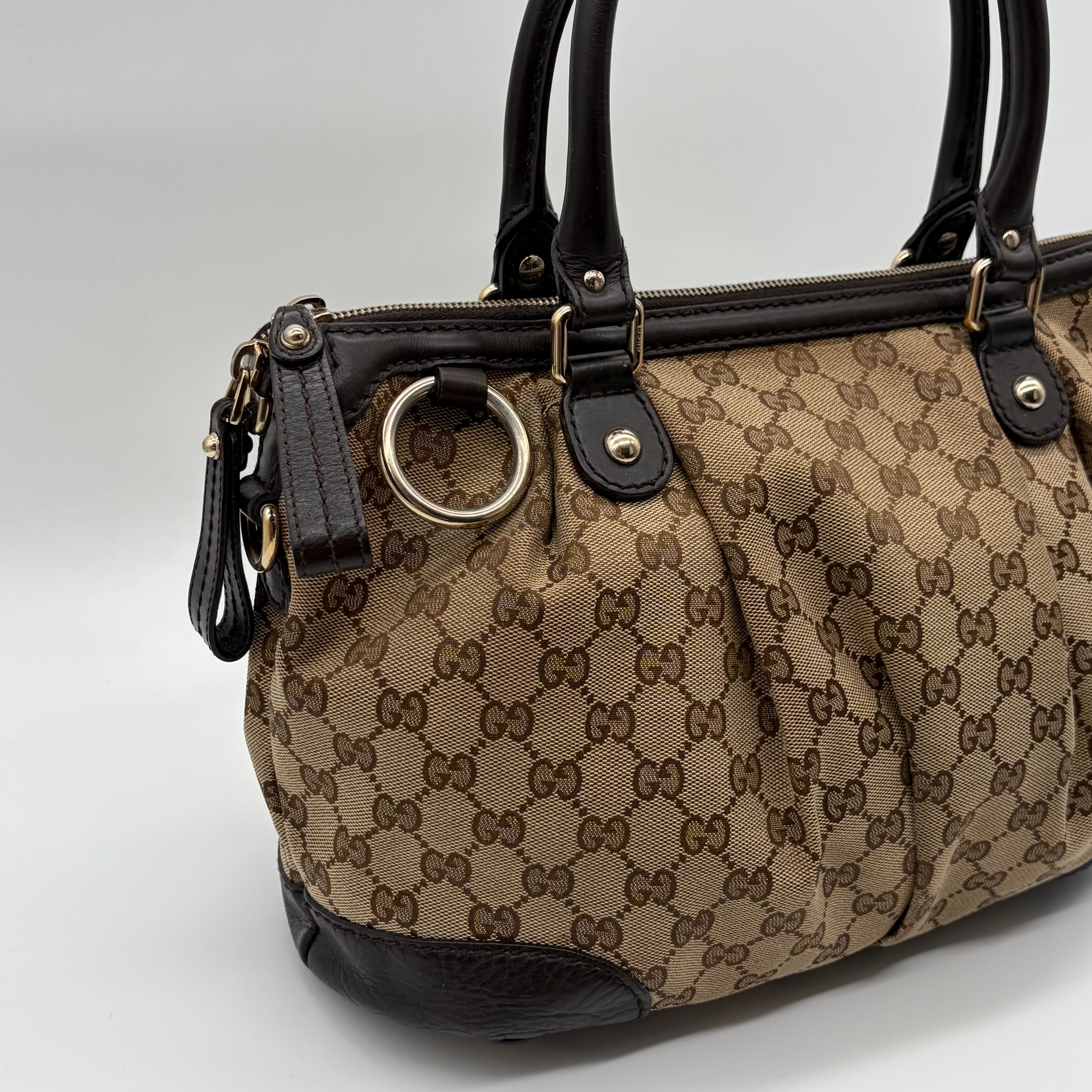 Gucci Sukey Tote GG Canvas Beige/Ebony – Vintage