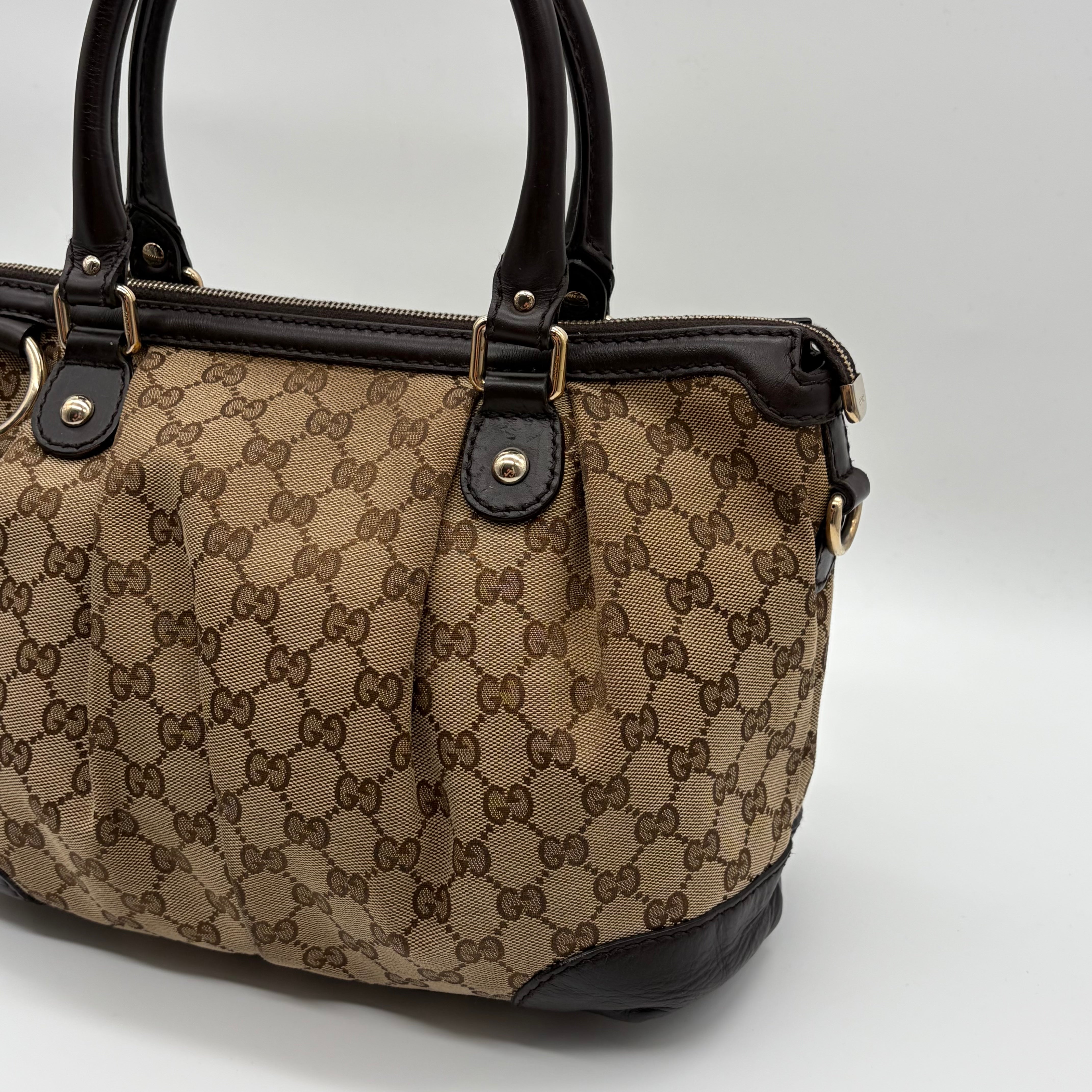 Gucci Sukey Tote GG Canvas Beige/Ebony – Vintage