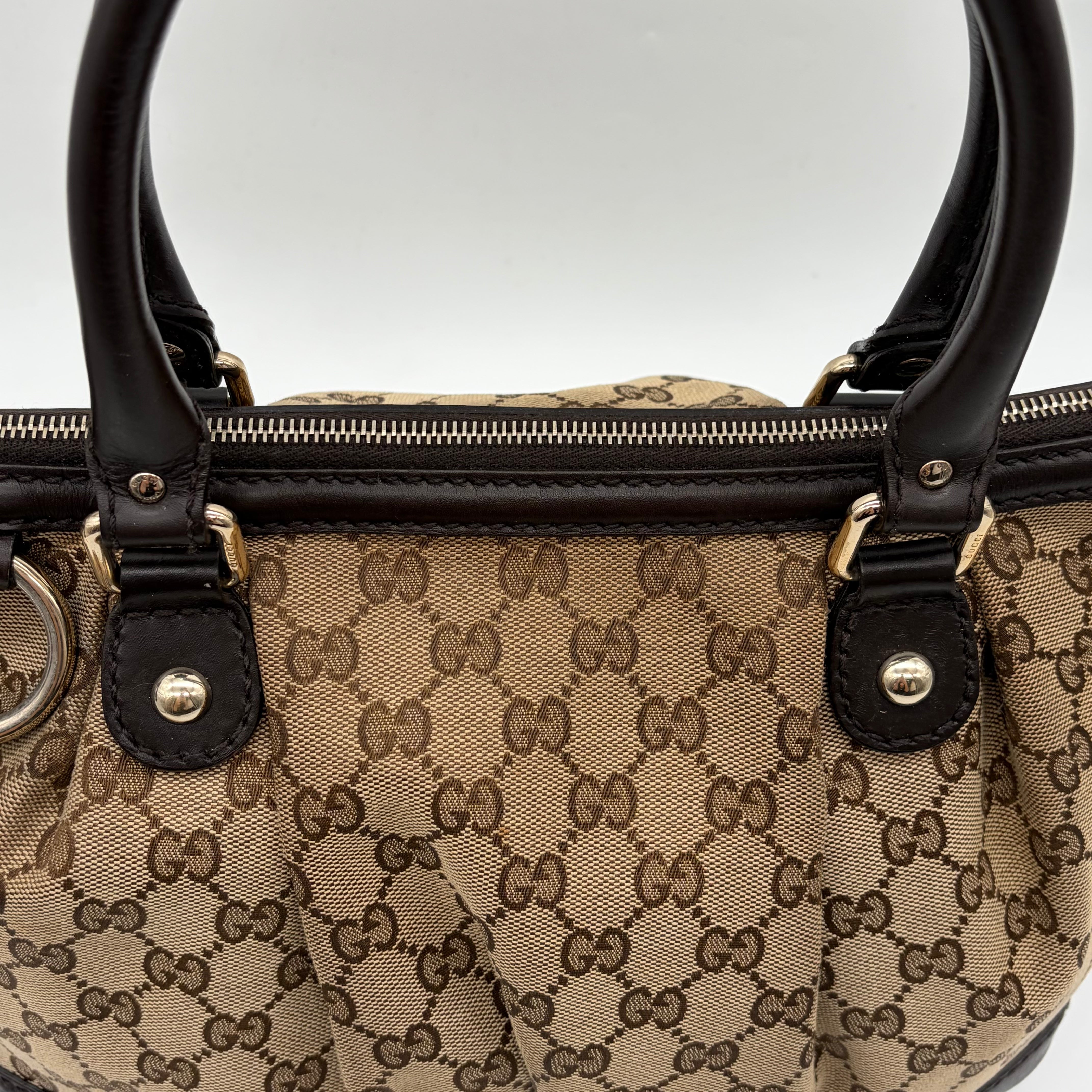 Gucci Sukey Tote GG Canvas Beige/Ebony – Vintage