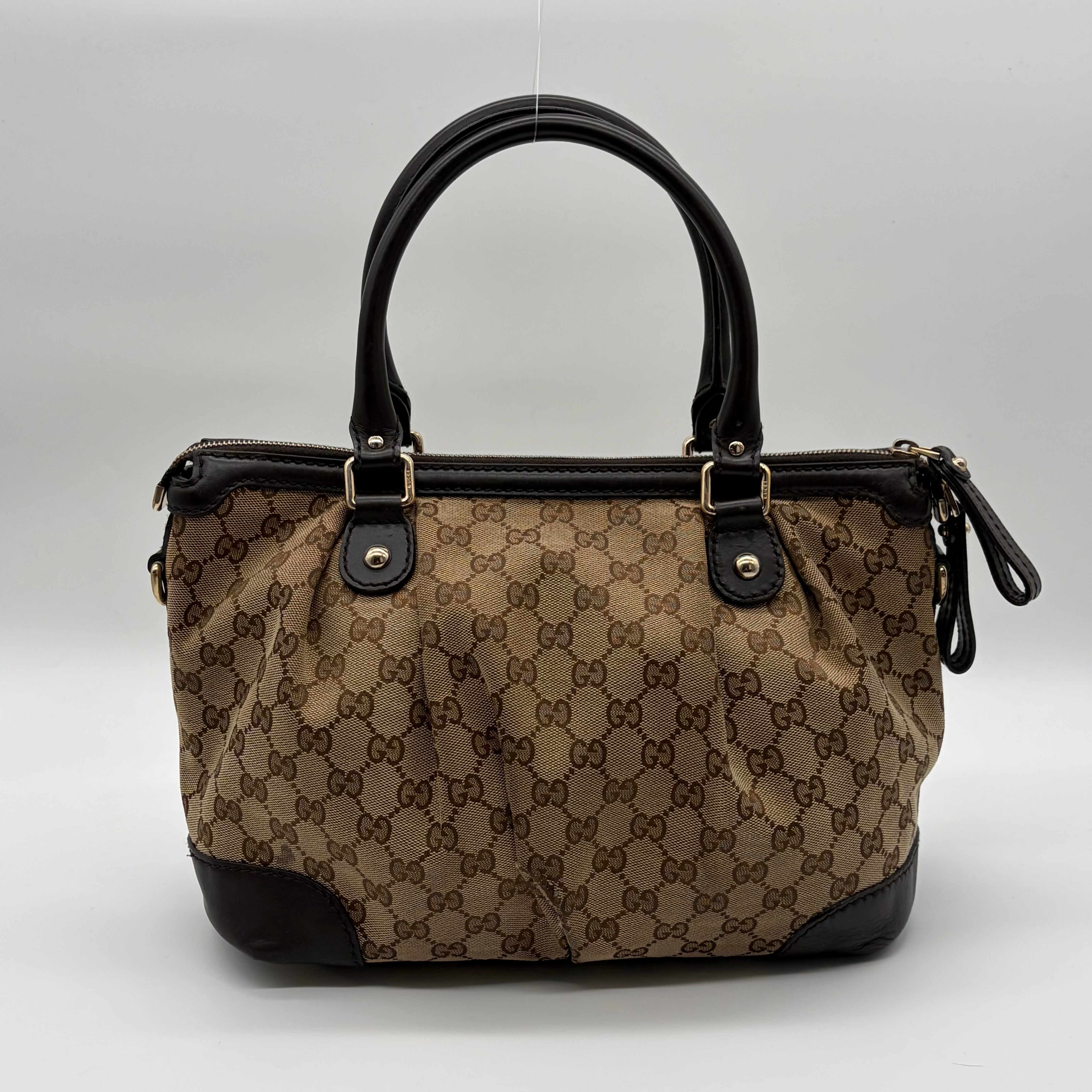 Gucci Sukey Tote GG Canvas Beige/Ebony – Vintage