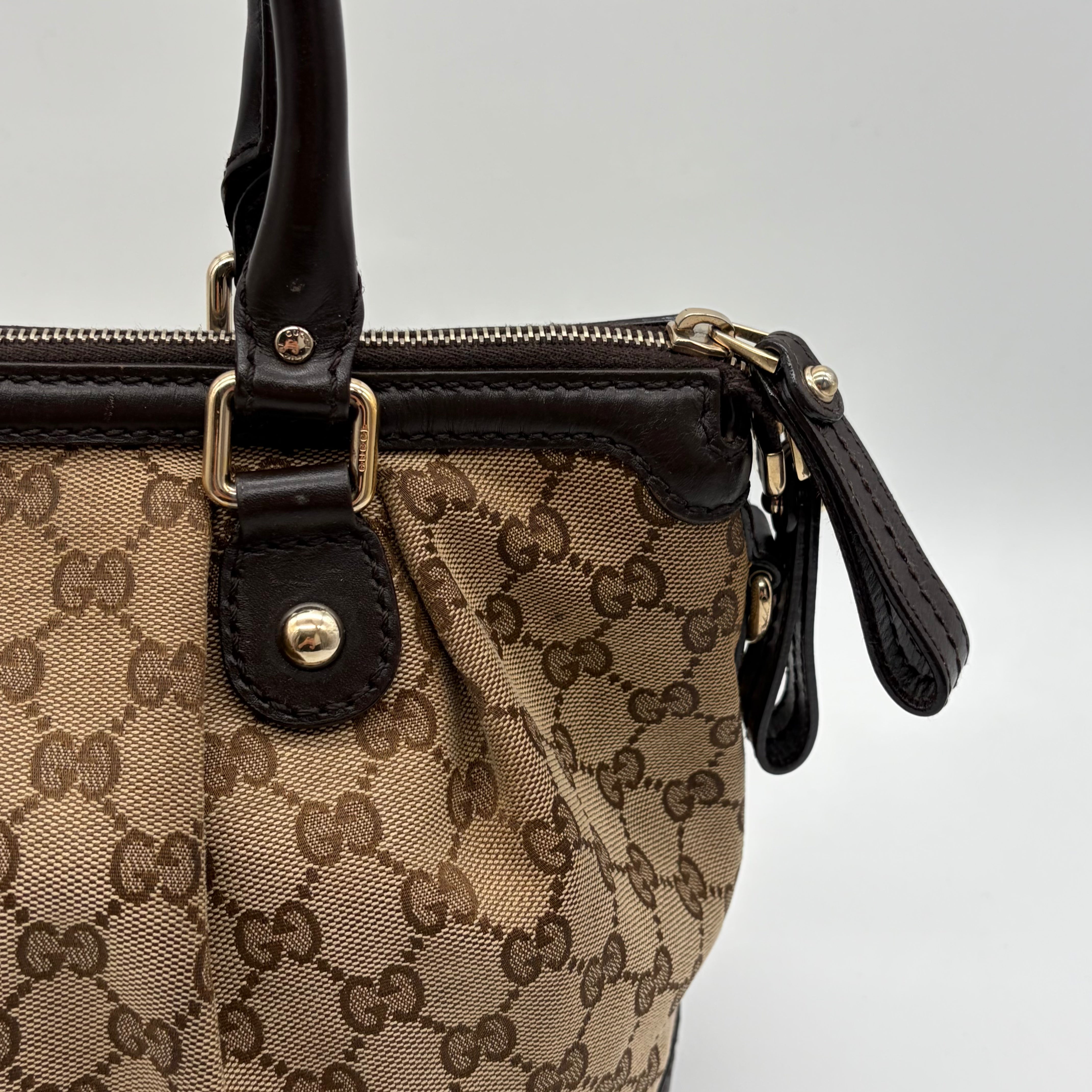 Gucci Sukey Tote GG Canvas Beige/Ebony – Vintage