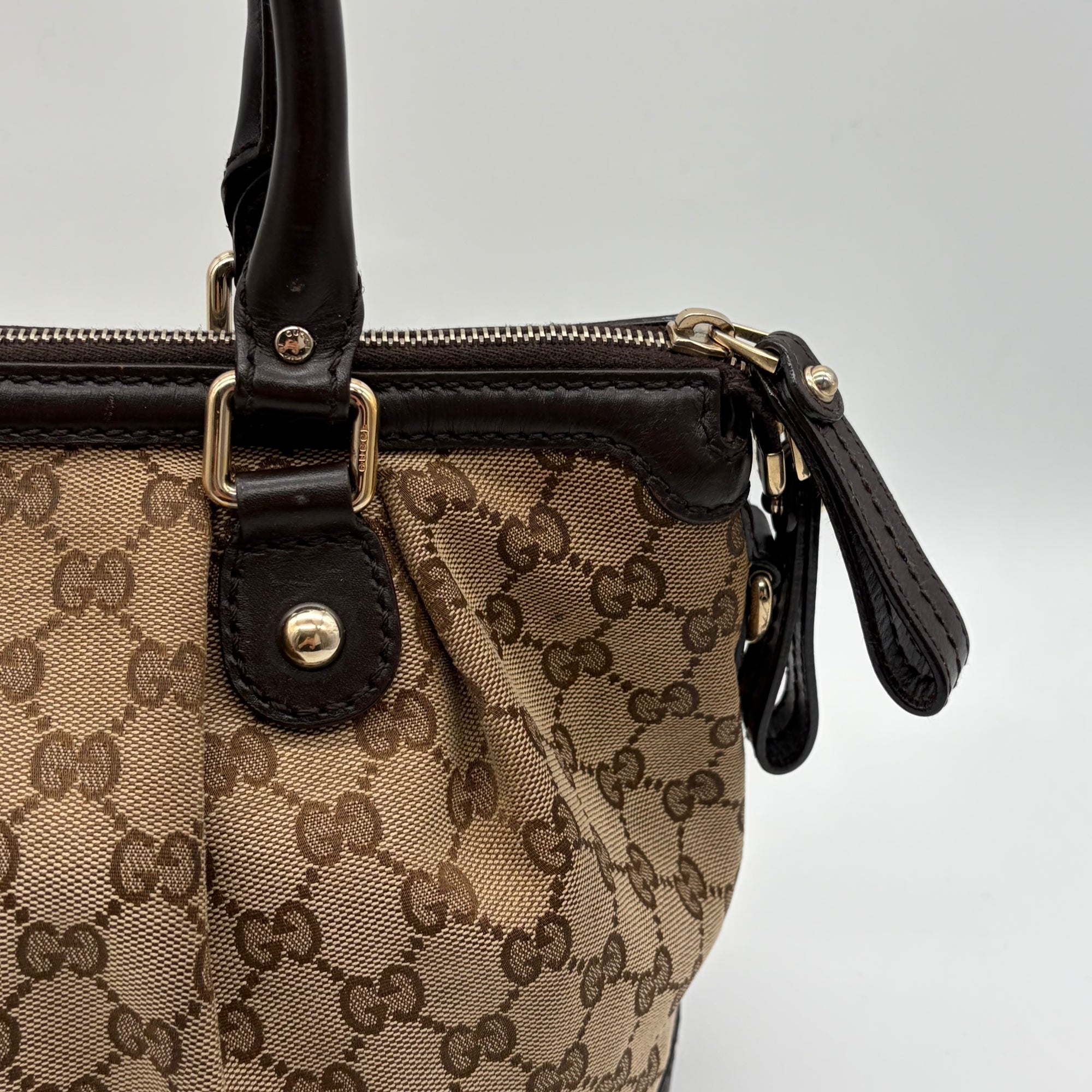 Gucci Sukey Tote GG Canvas Beige/Ebony – detail view 7