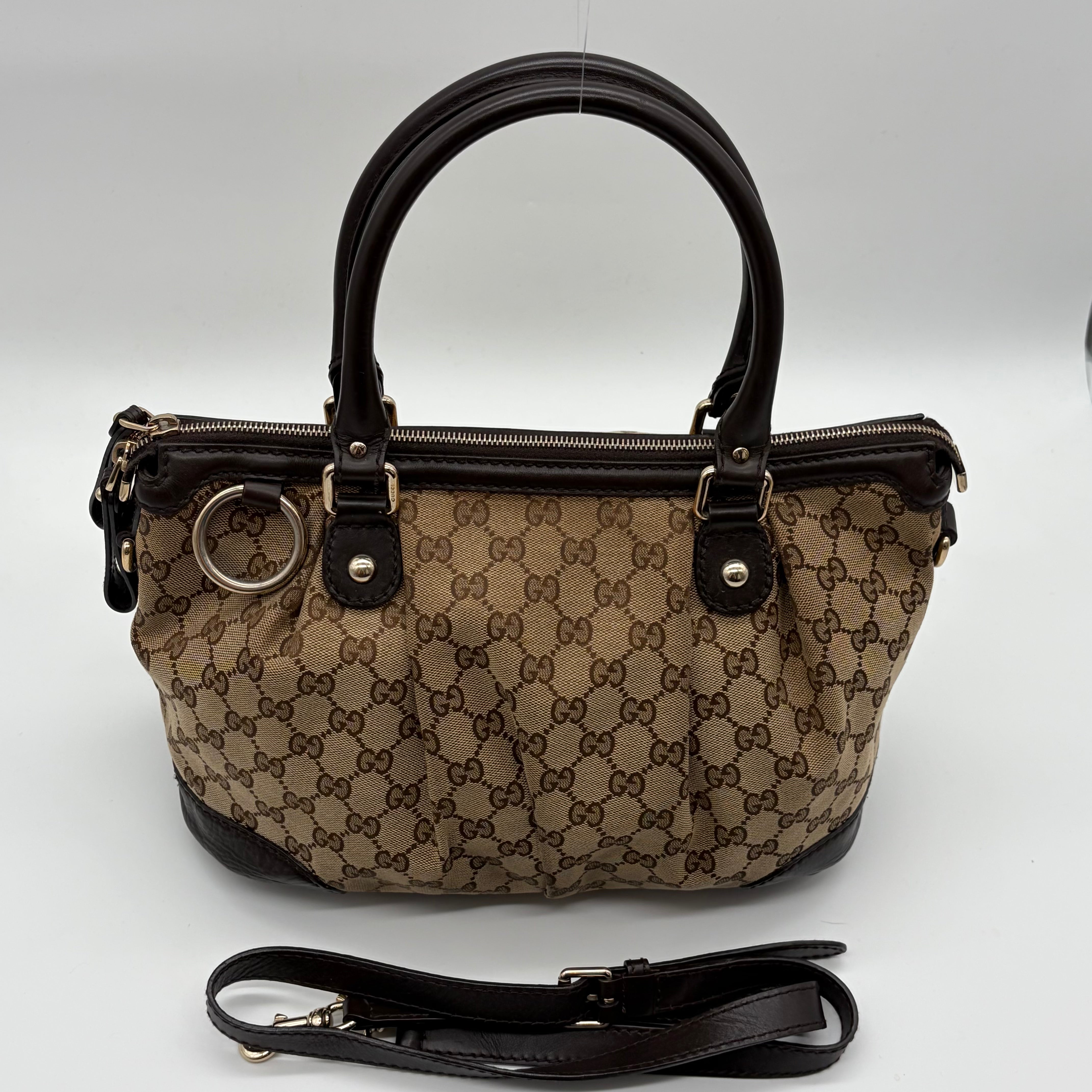 Gucci Sukey Tote GG Canvas Beige/Ebony – Vintage