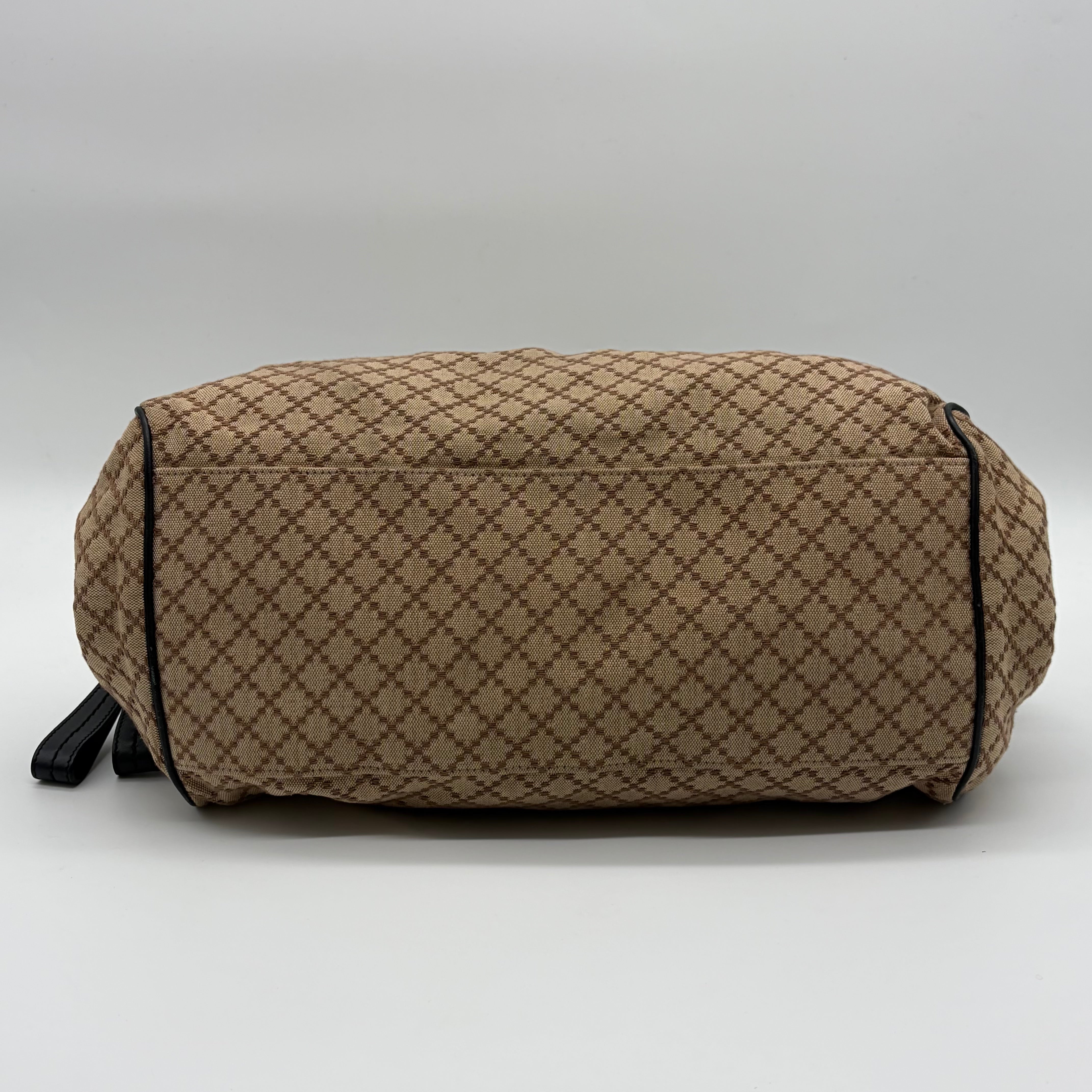 Gucci Sukey Boston Bag Diamante Canvas Beige/Schwarz – Vintage