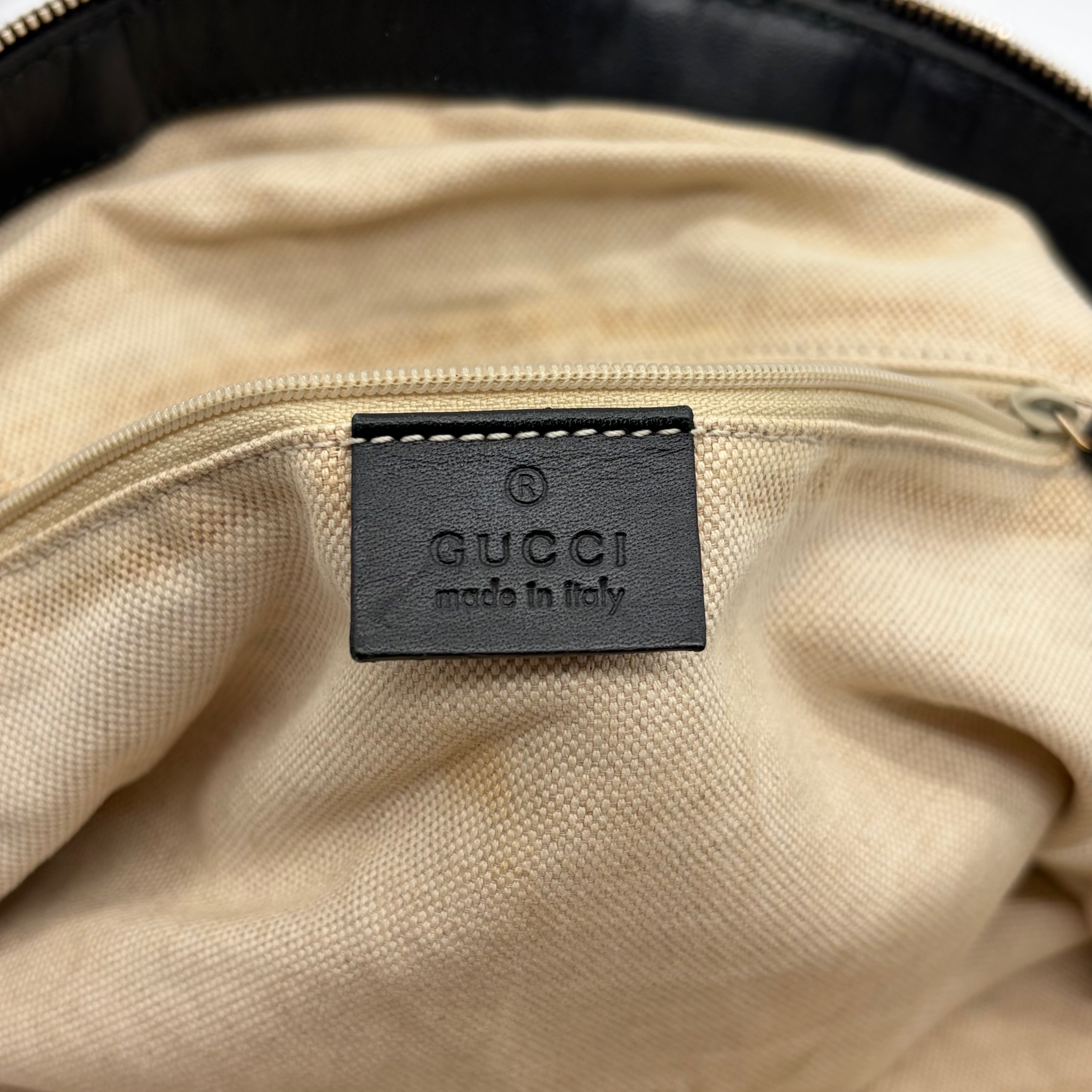 Gucci Sukey Boston Bag Diamante Canvas Beige/Schwarz – Vintage