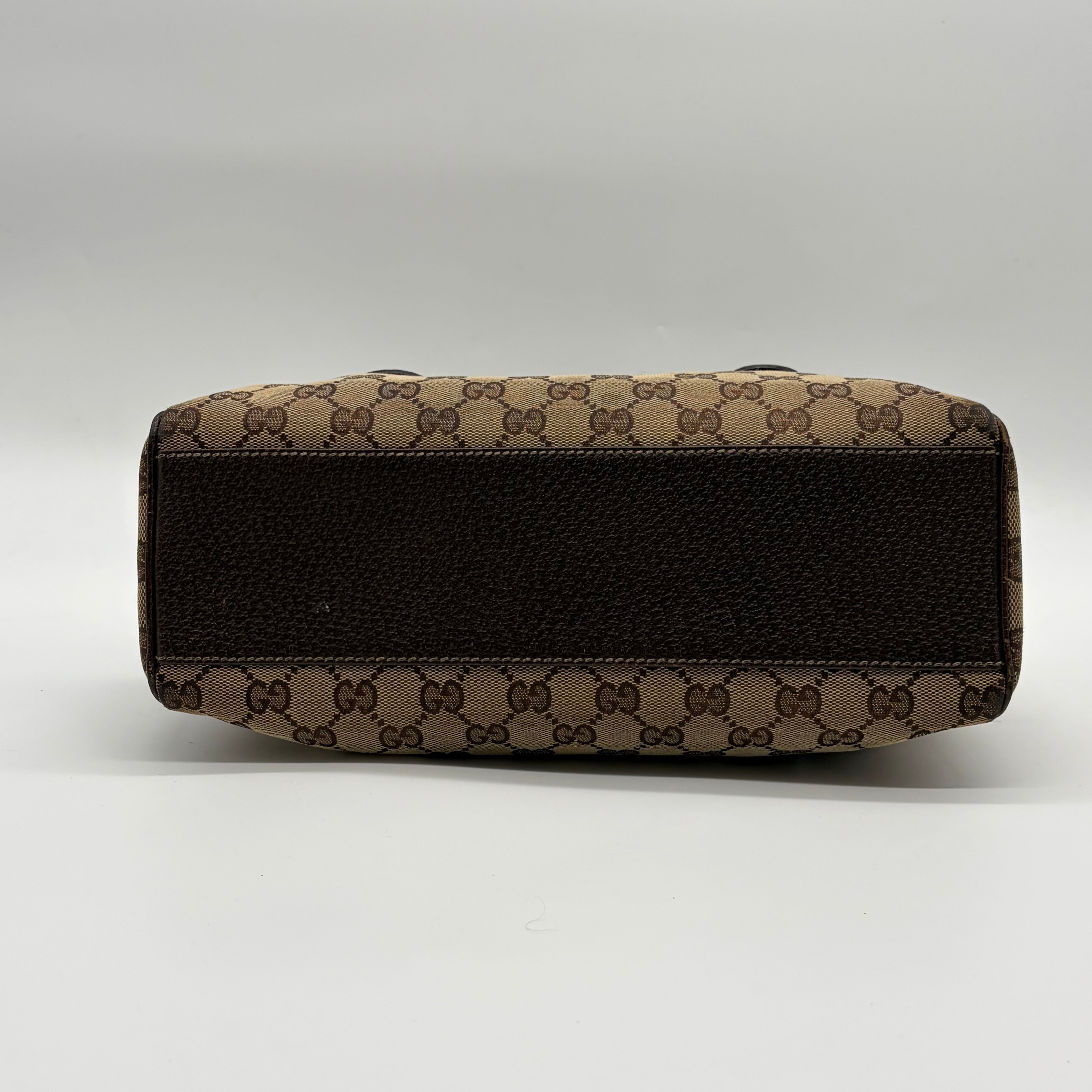 Gucci Charmy Boston Bag GG Canvas Beige/Ebony – Vintage