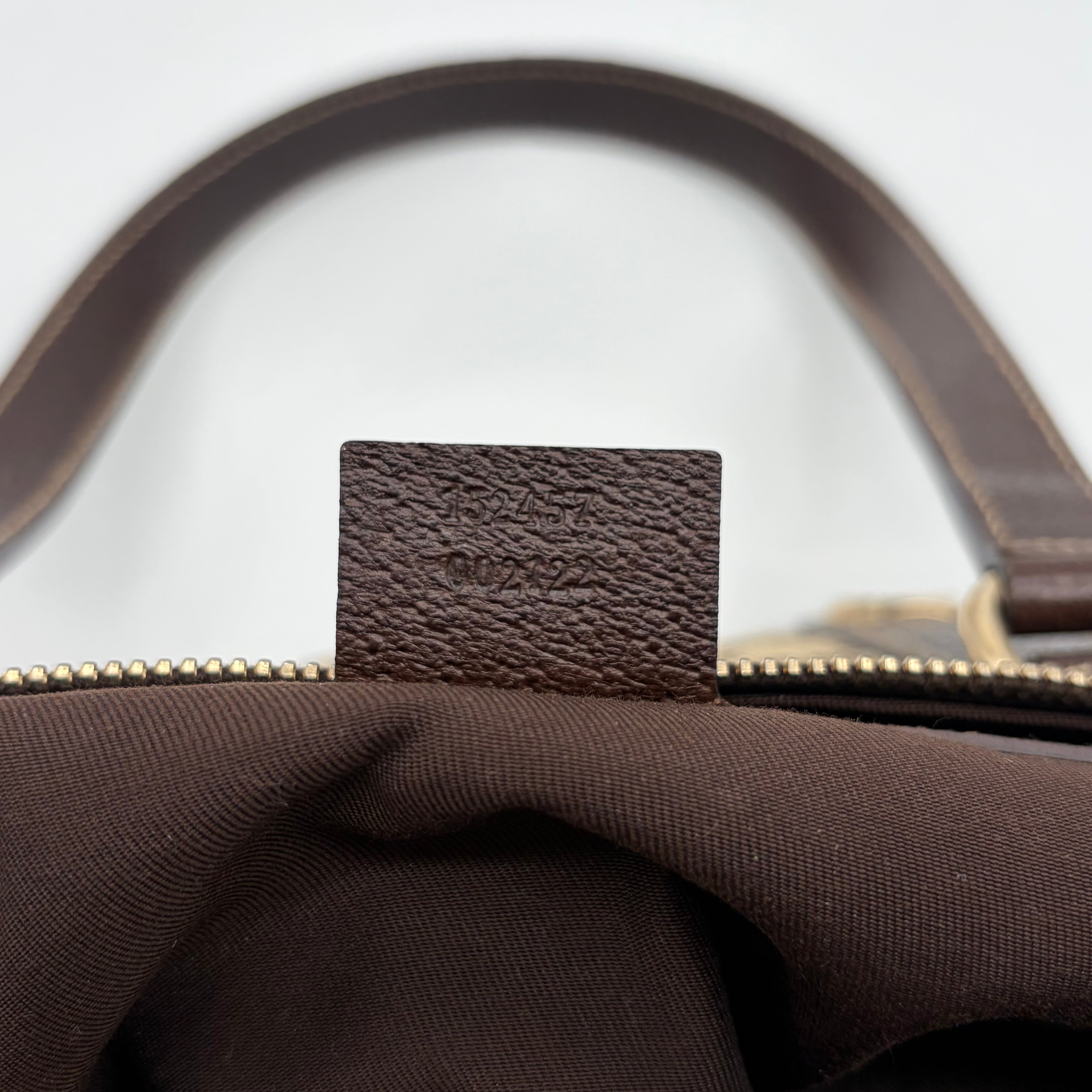 Gucci Charmy Boston Bag GG Canvas Beige/Ebony – Vintage