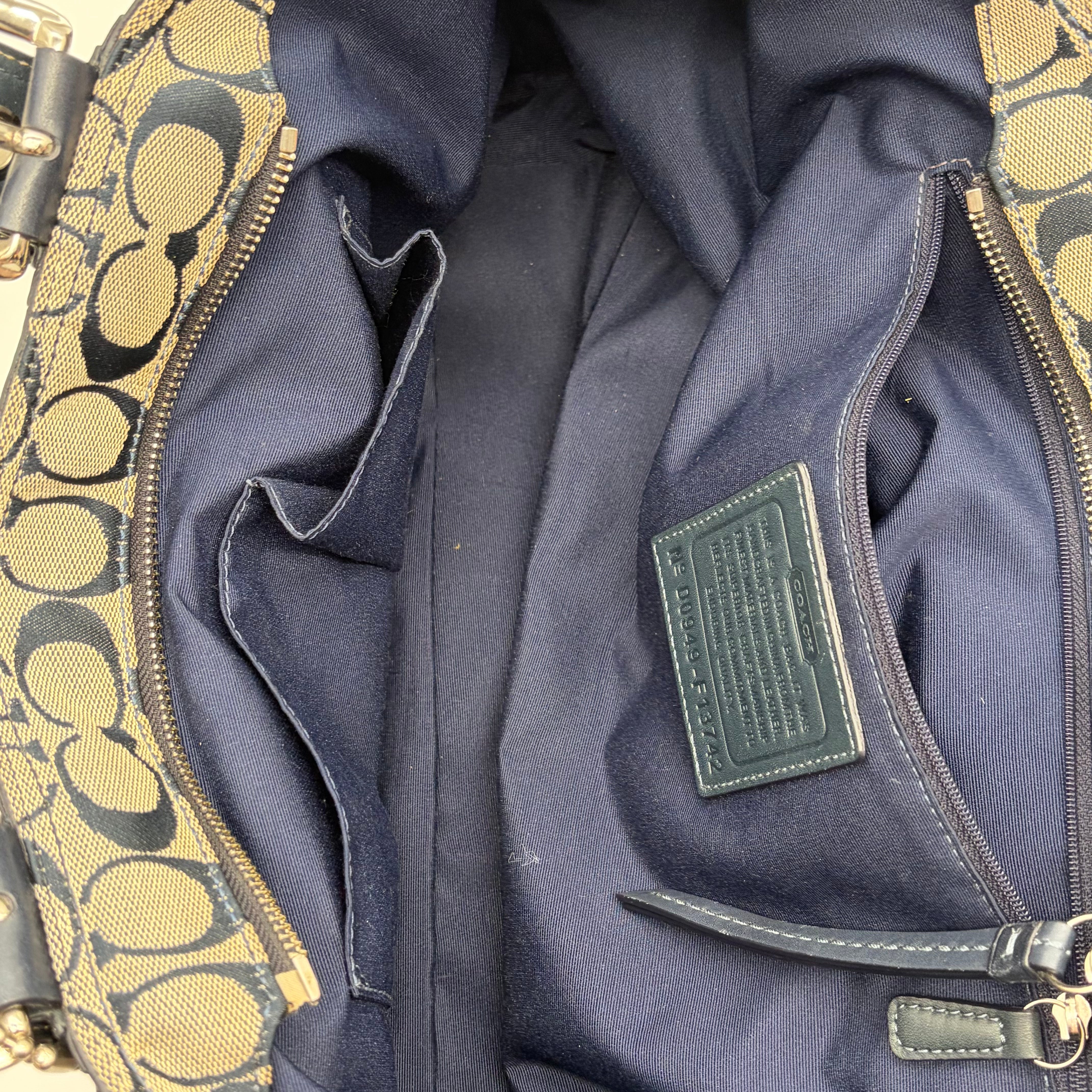 Coach Soho Pleated Signature Tote Khaki/Navy – Vintage