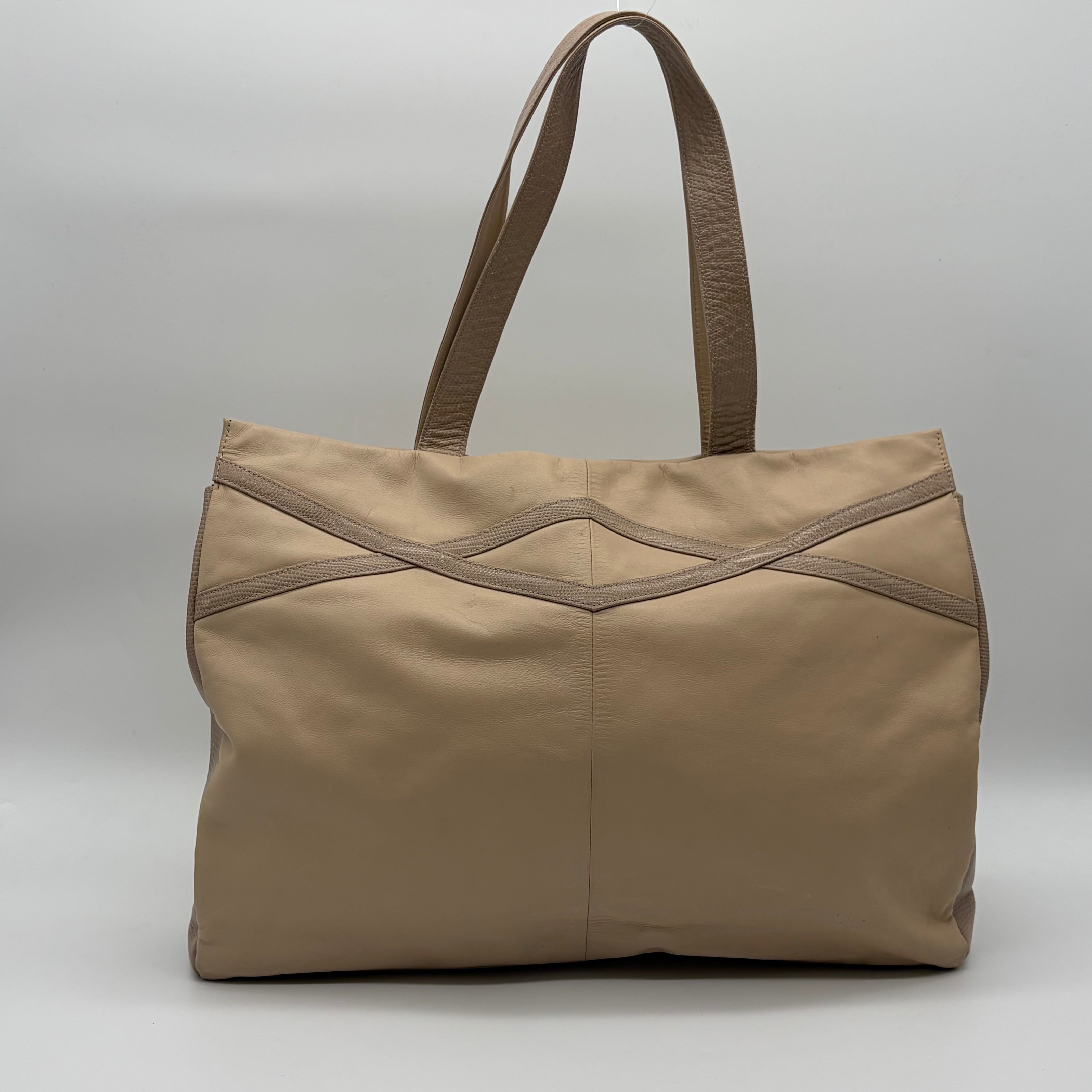 Givenchy Sacs Leather Tote Creme – Vintage 1990er