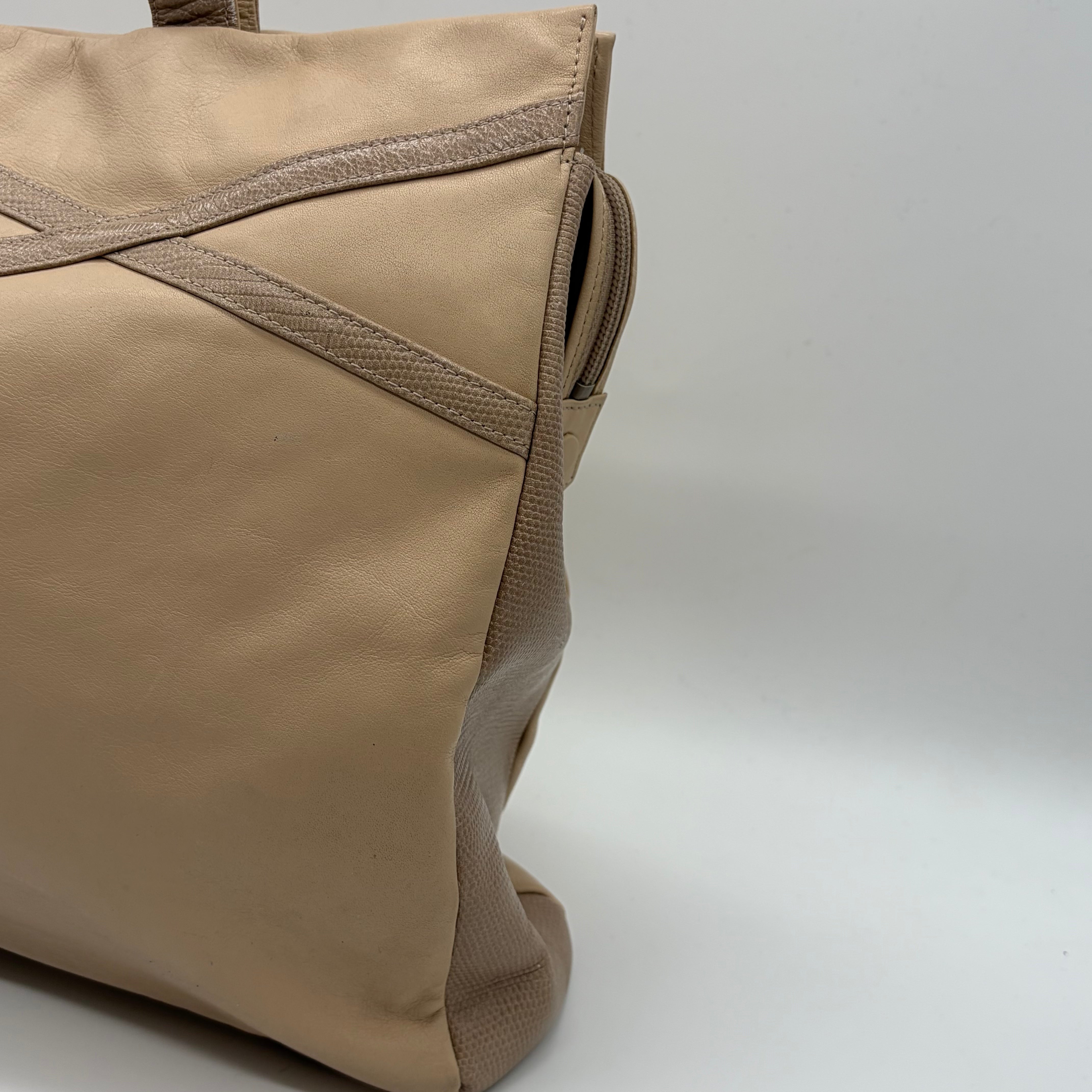 Givenchy Sacs Leather Tote Creme – Vintage 1990er