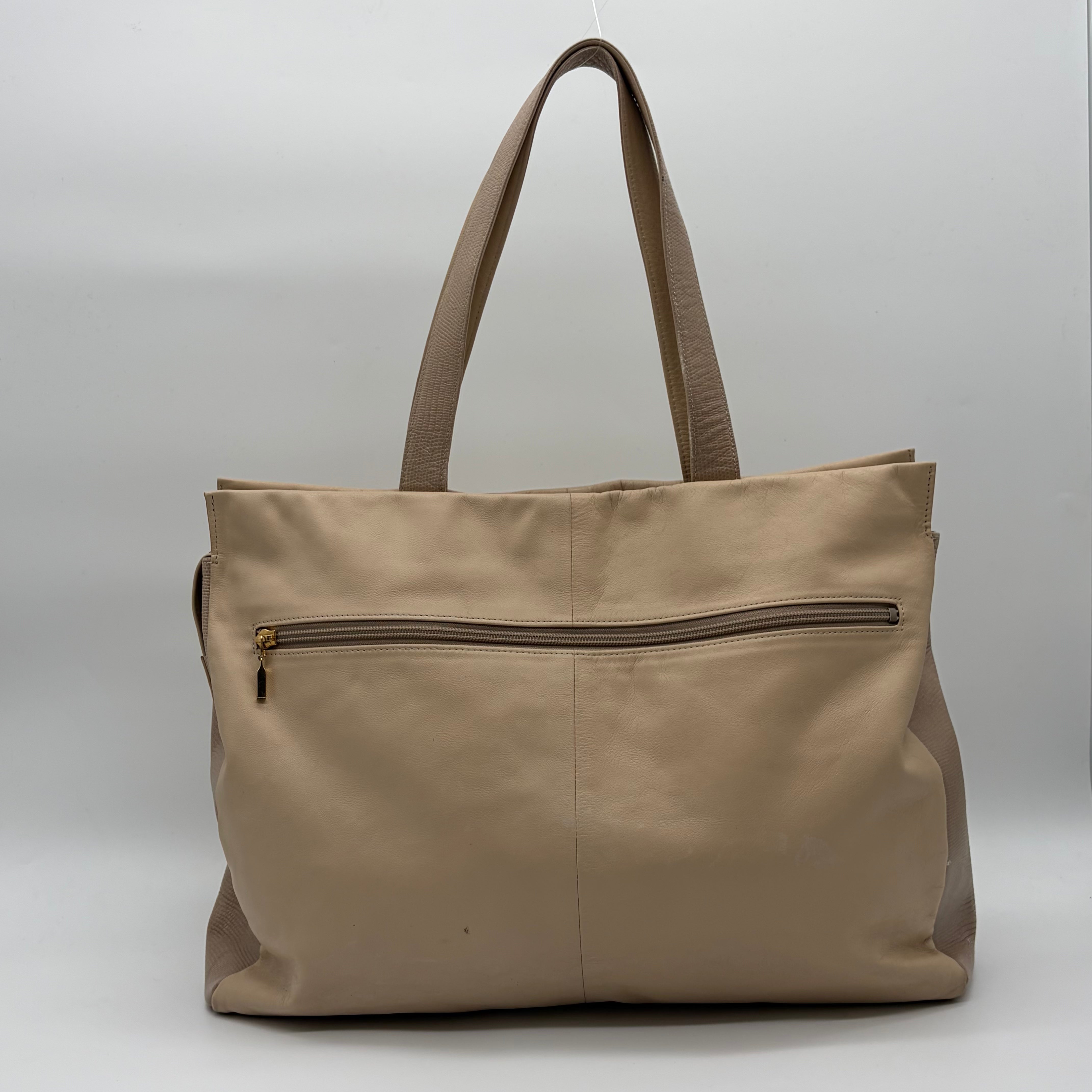 Givenchy Sacs Leather Tote Creme – Vintage 1990er