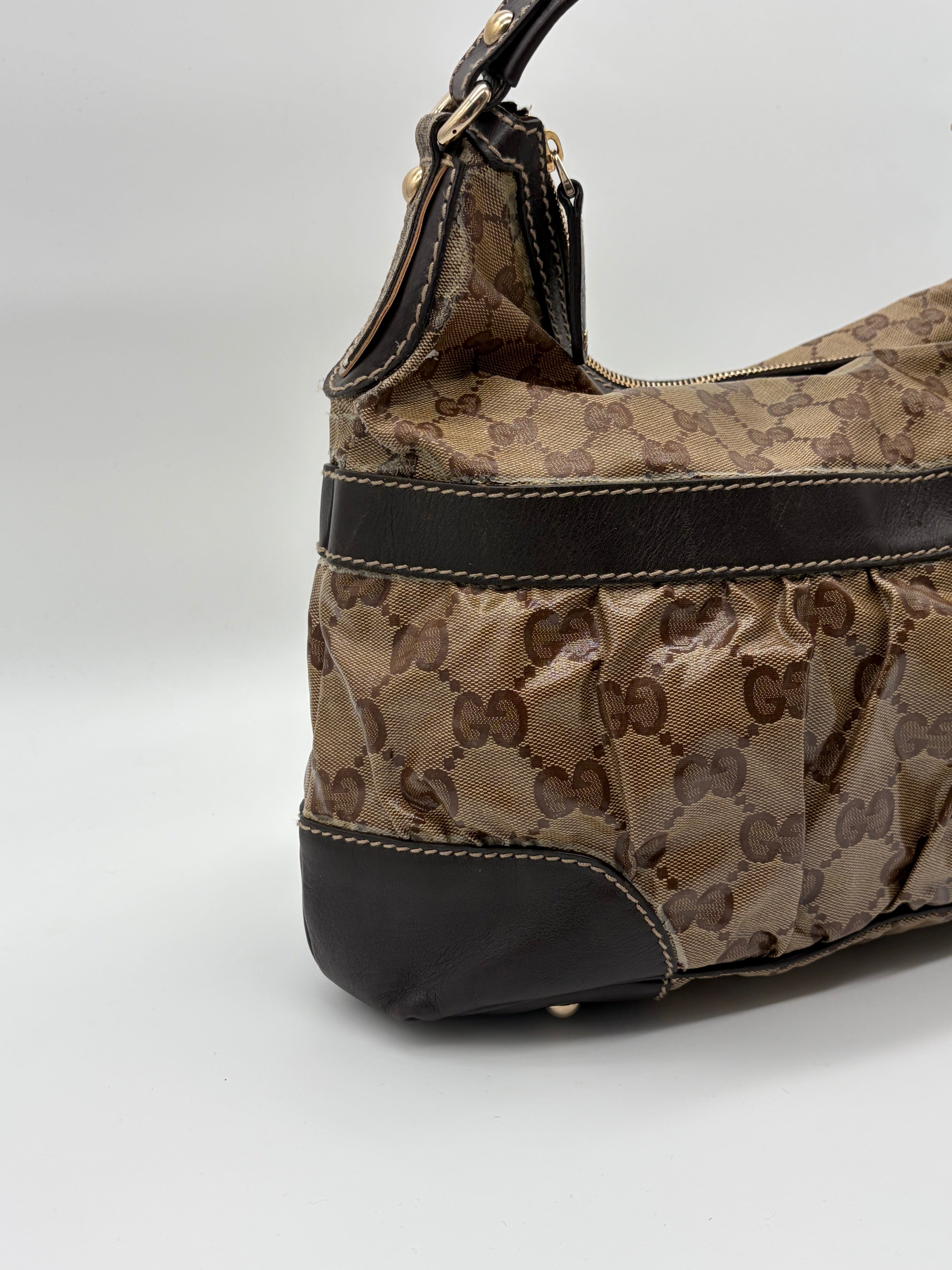 Gucci GG Crystal Canvas Hobo Bag Braun – Vintage
