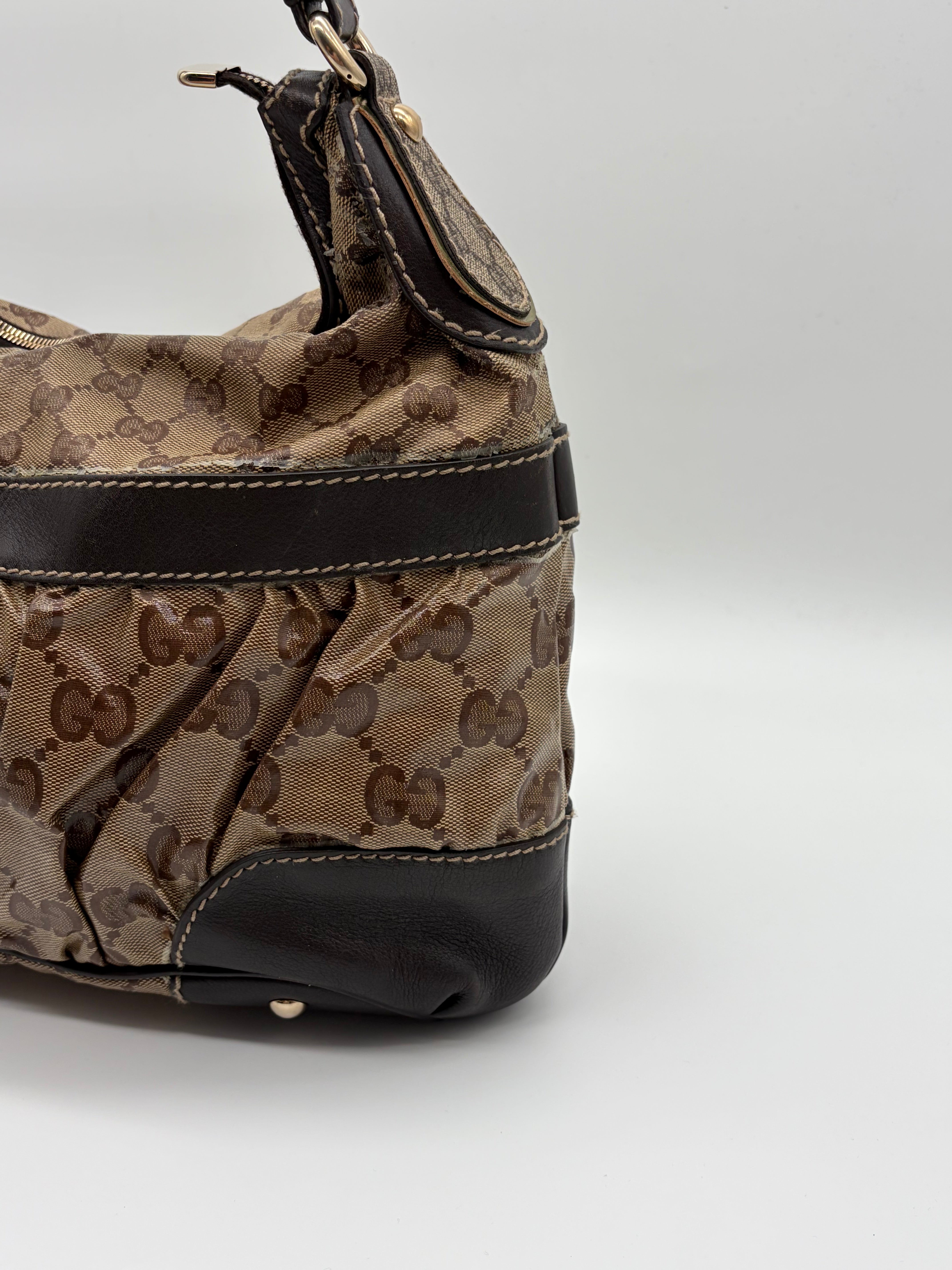 Gucci GG Crystal Canvas Hobo Bag Braun – Vintage