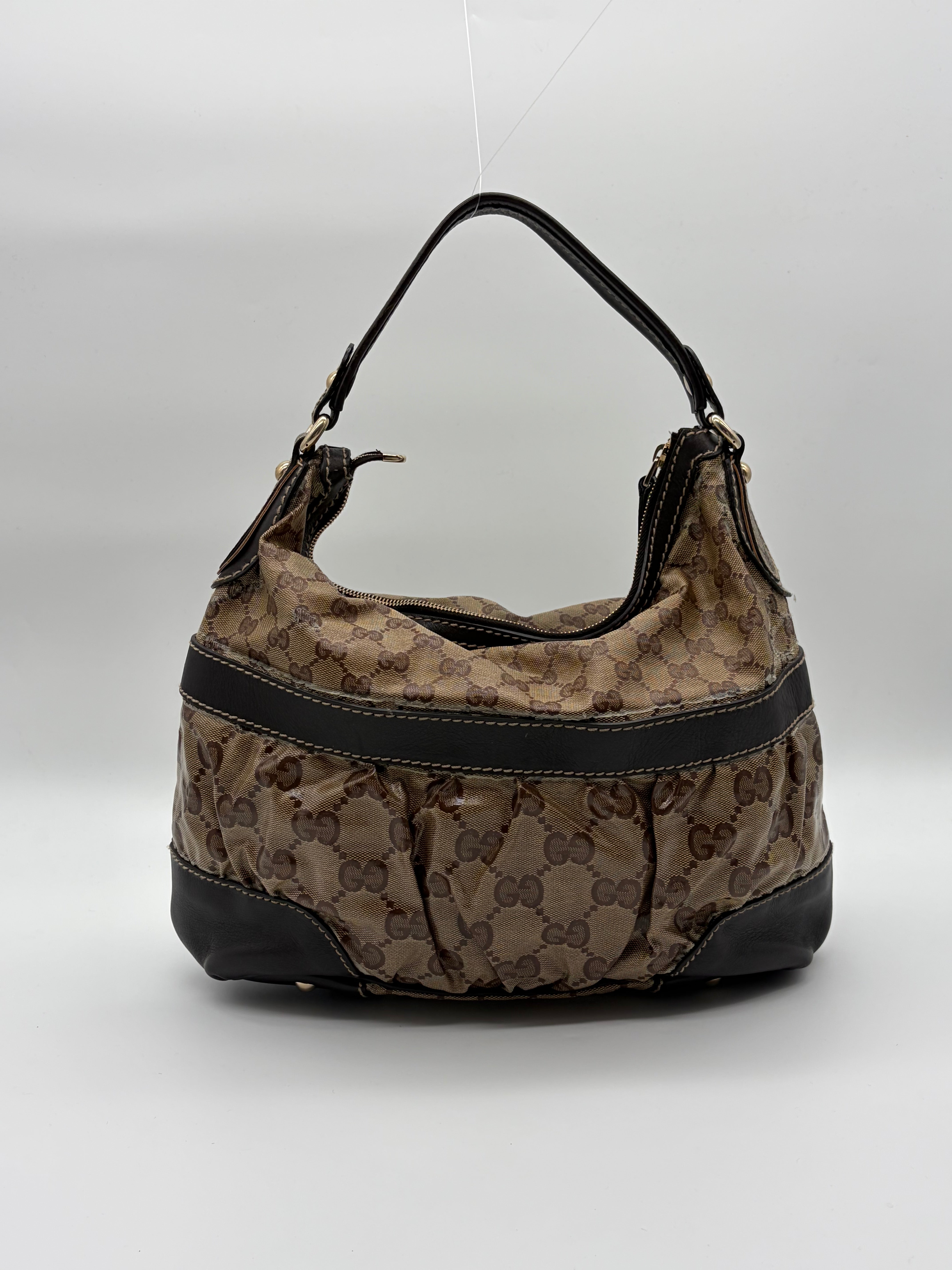 Gucci GG Crystal Canvas Hobo Bag Braun – Vintage