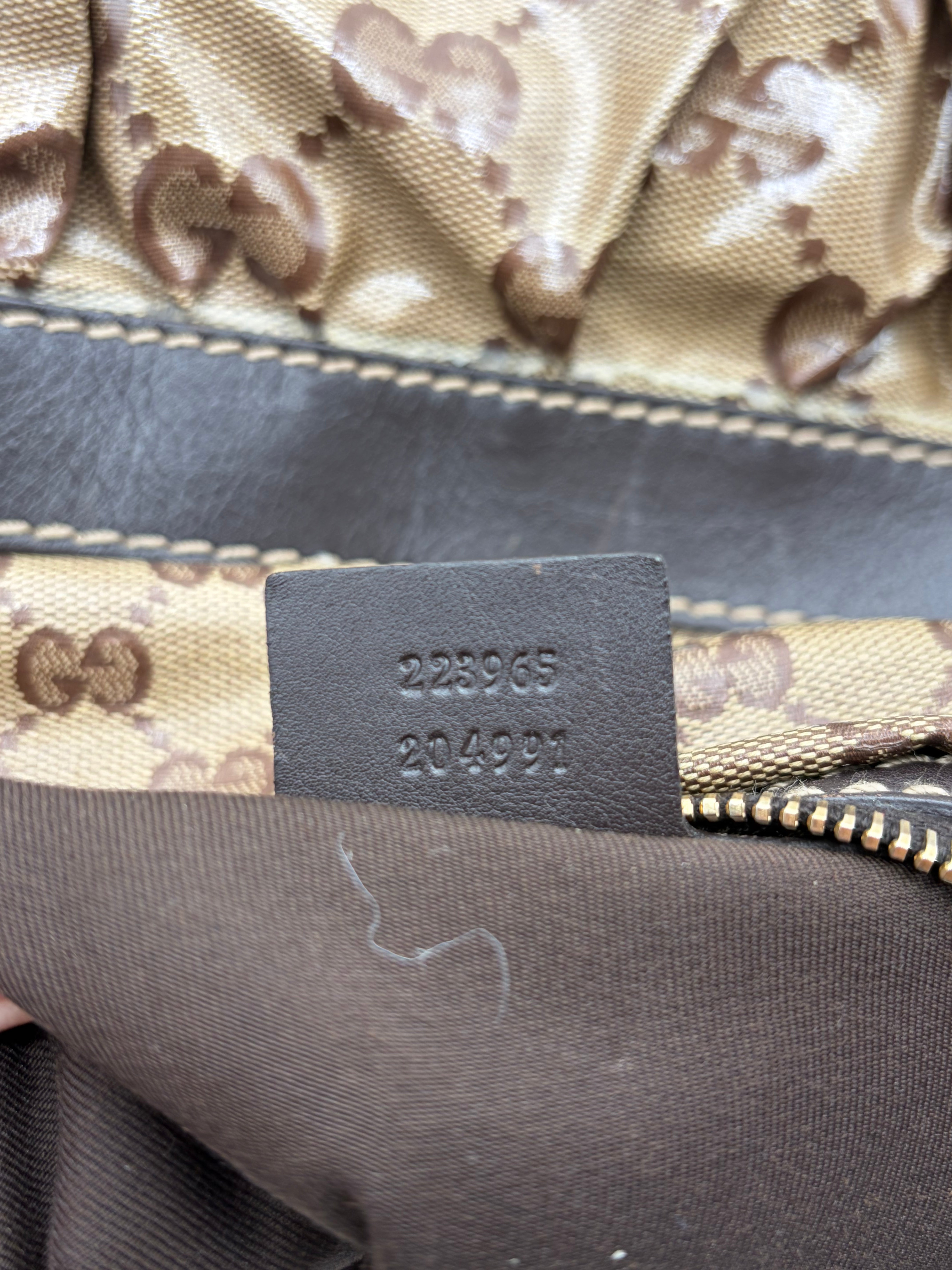 Gucci GG Crystal Canvas Hobo Bag Braun – Vintage