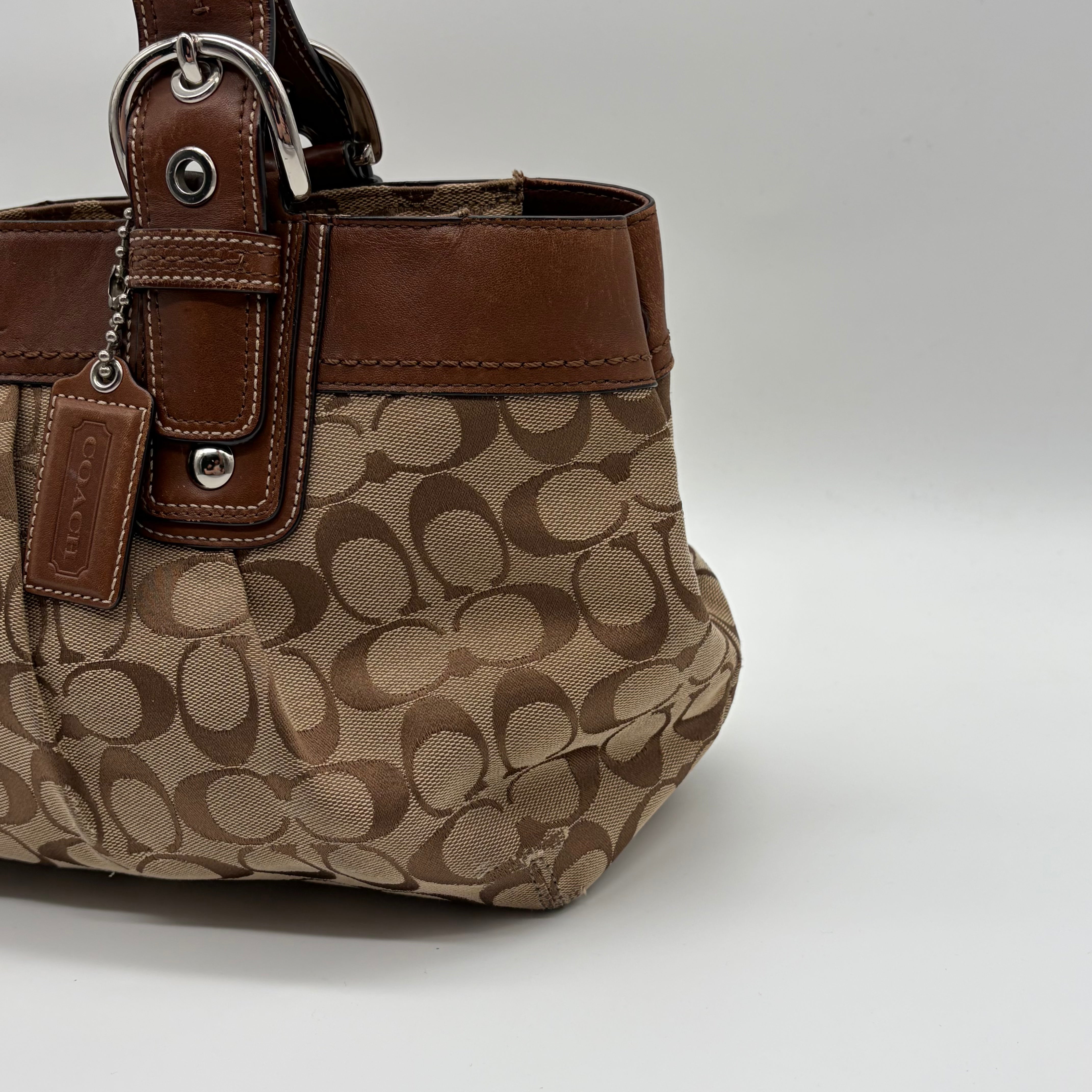 Coach Soho Signature Tote Beige Cognac – Vintage