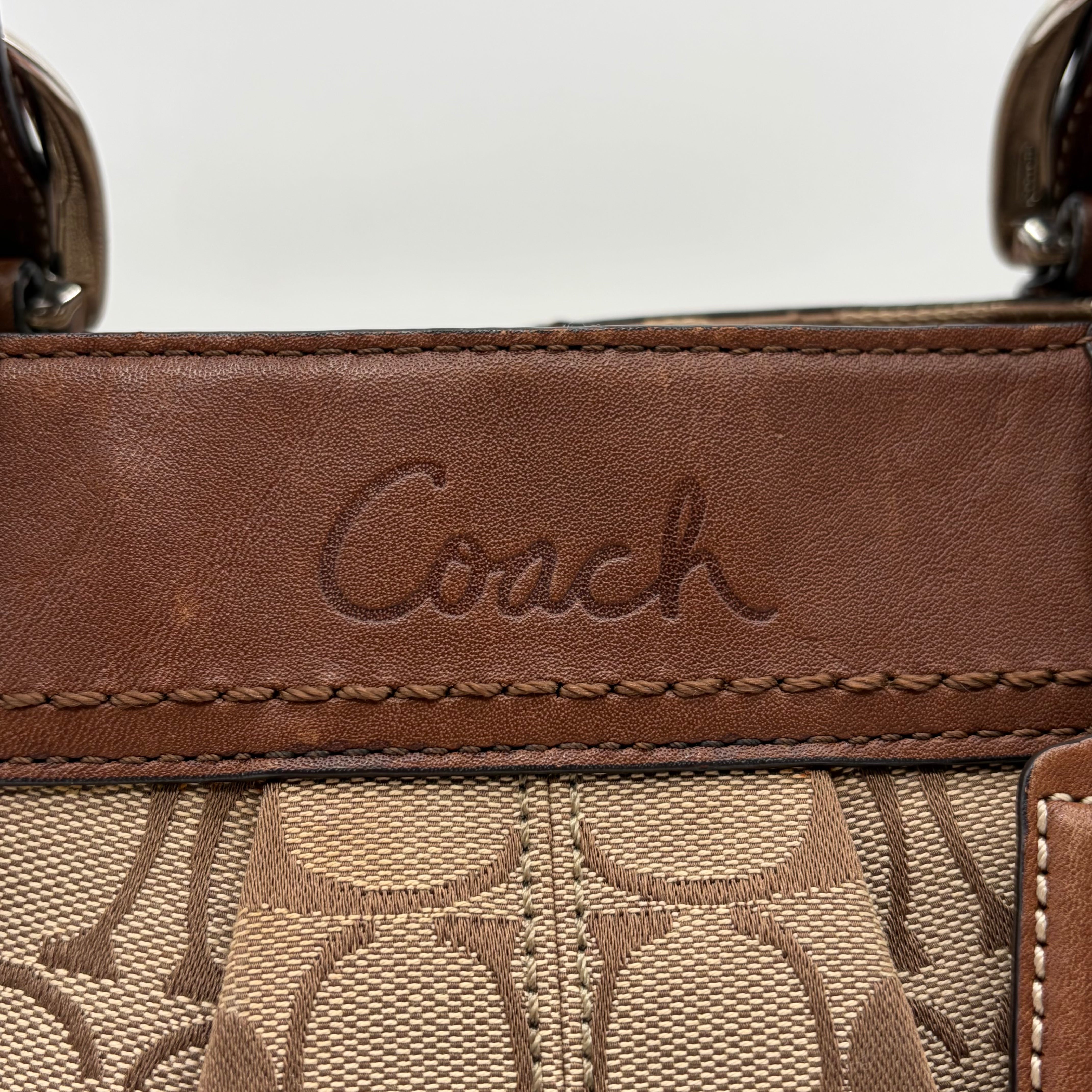 Coach Soho Signature Tote Beige Cognac – Vintage