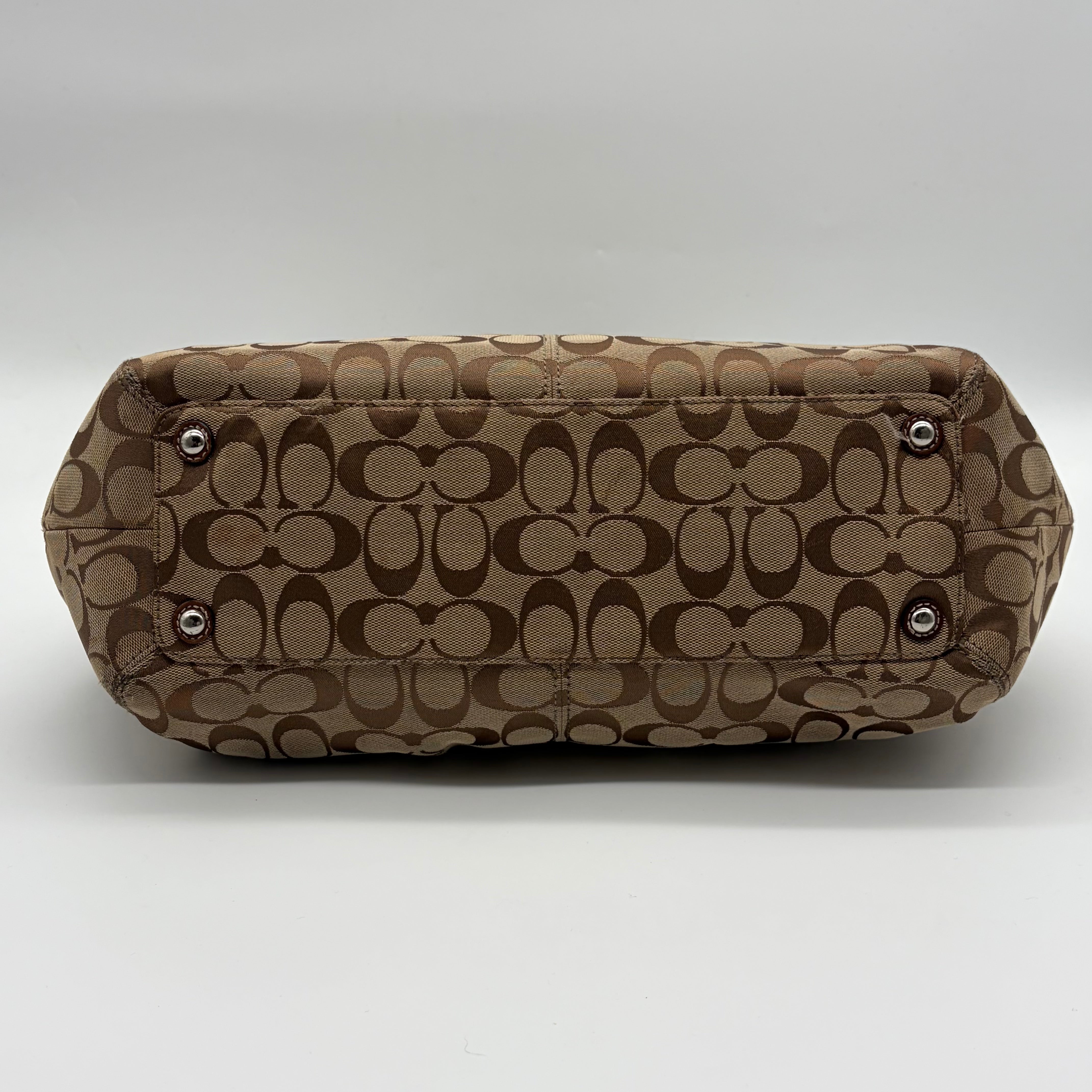 Coach Soho Signature Tote Beige Cognac – Vintage