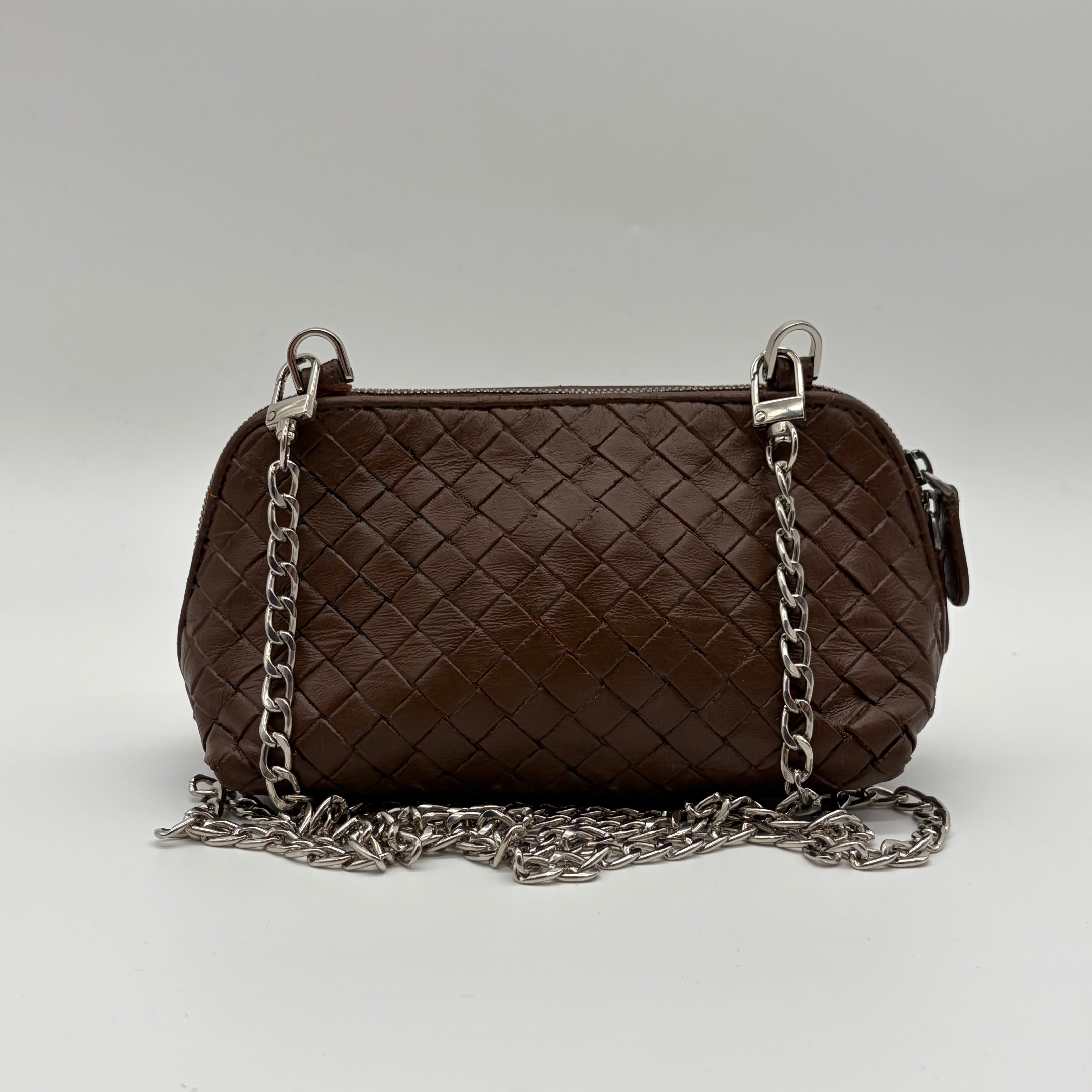 Bottega Veneta Intrecciato Mini Crossbody Braun – Vintage