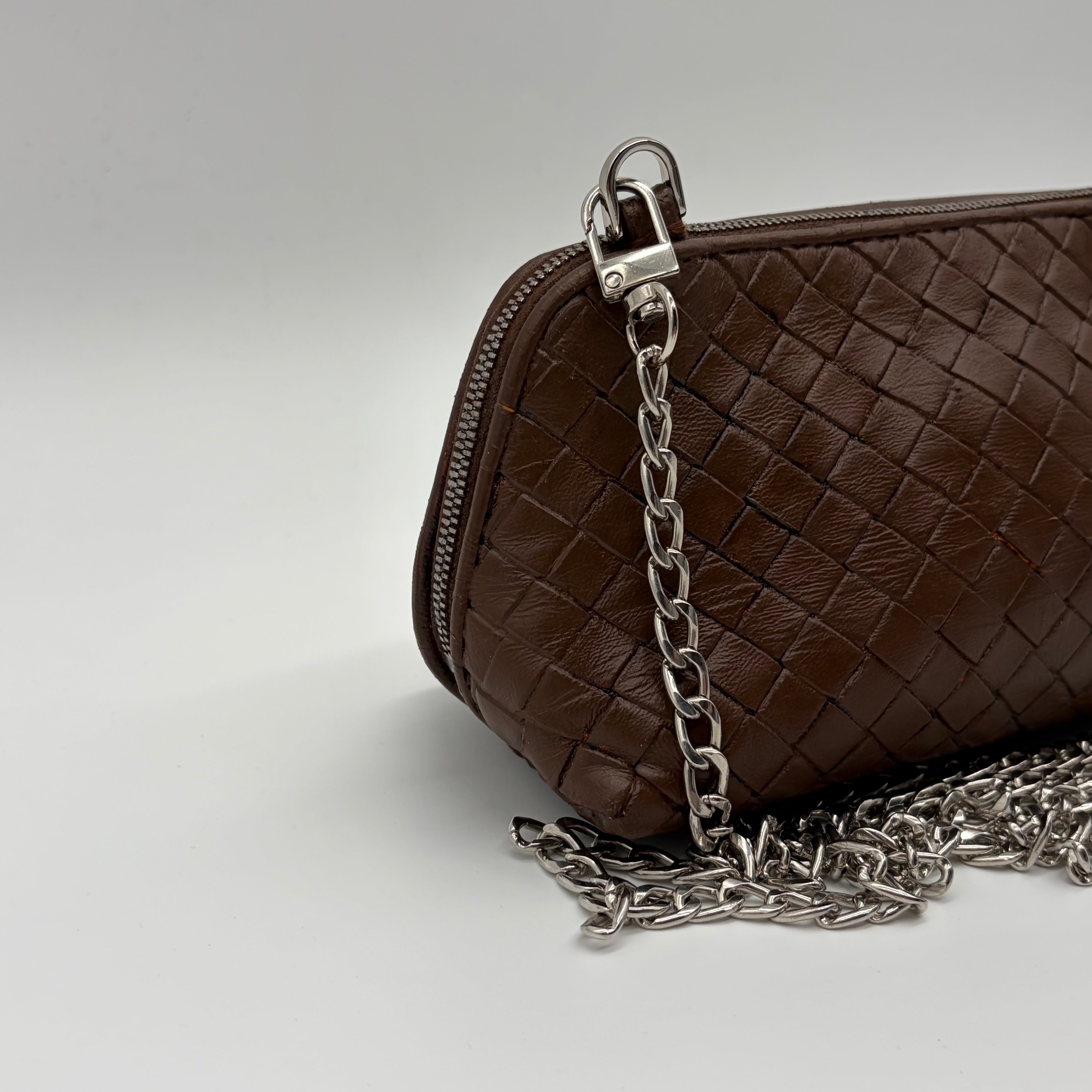 Bottega Veneta Intrecciato Mini Crossbody Braun – Vintage