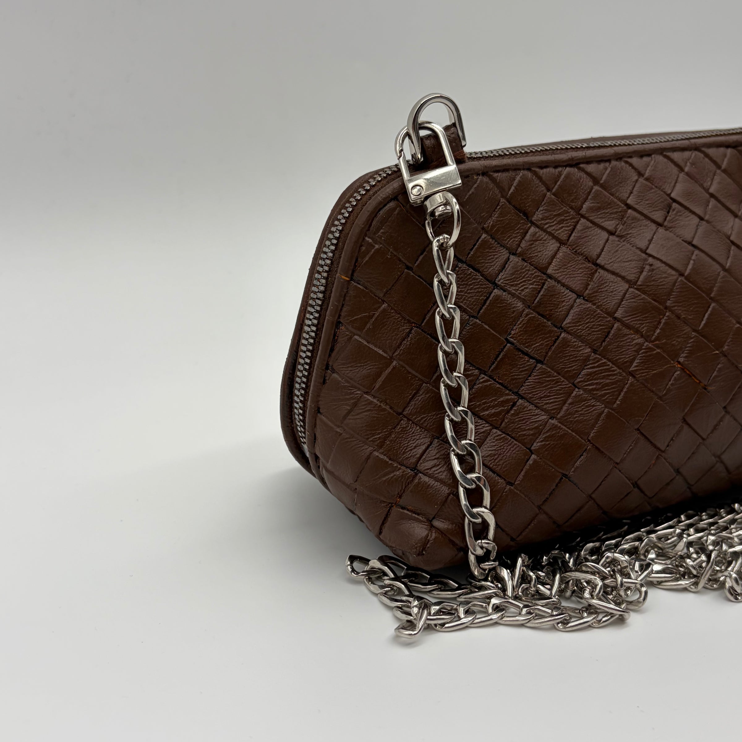 Bottega Veneta Intrecciato Mini Crossbody Braun – detail view 1