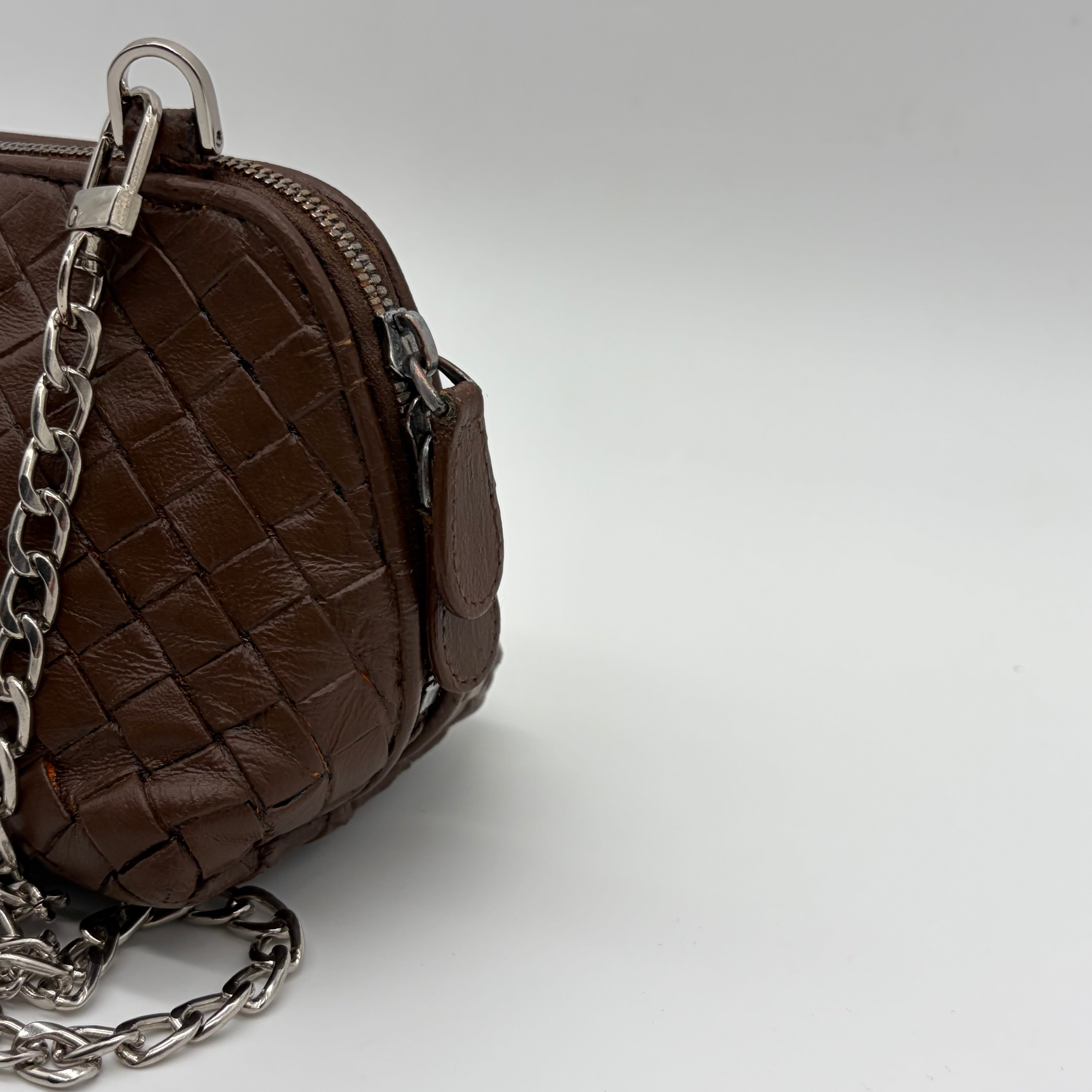 Bottega Veneta Intrecciato Mini Crossbody Braun – Vintage