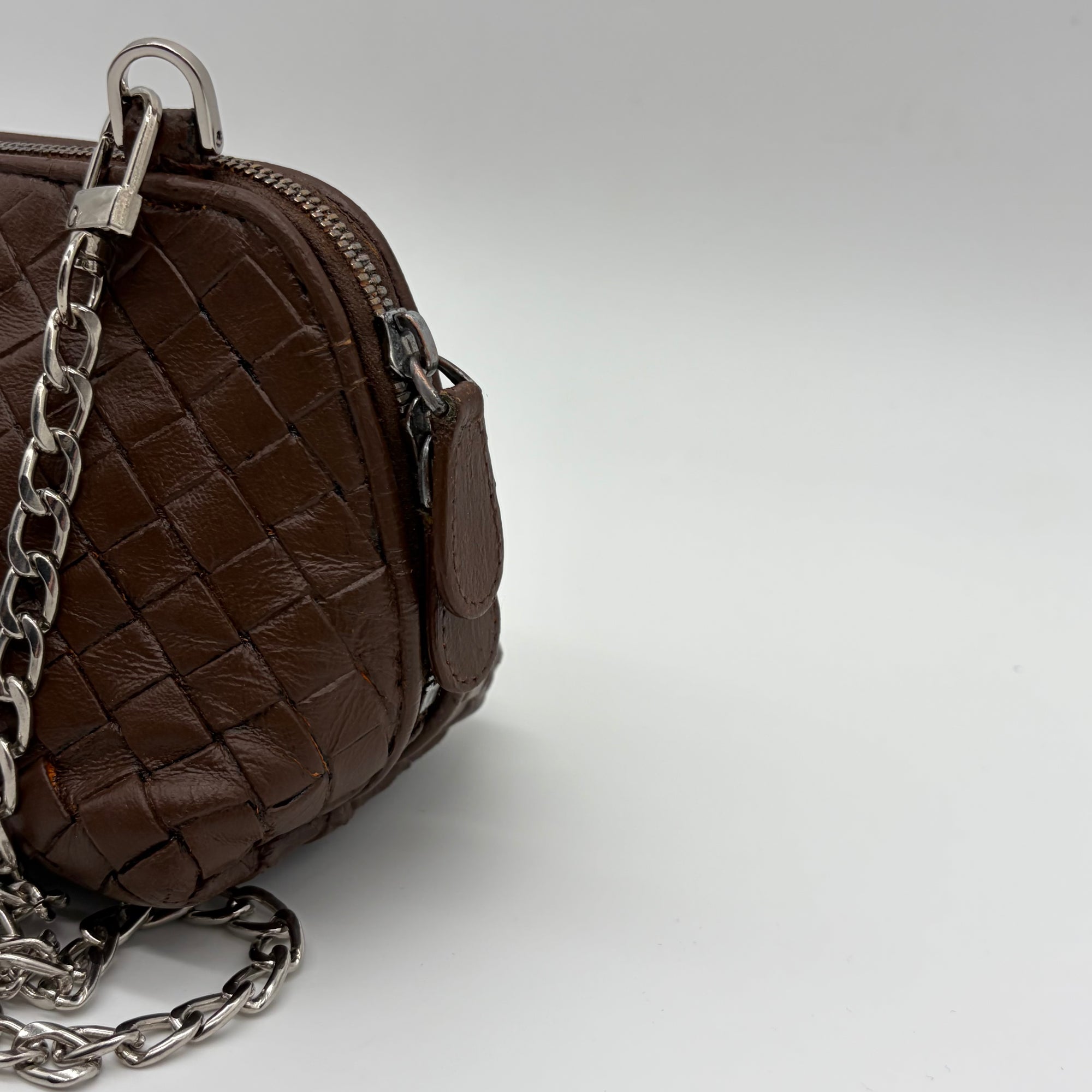 Bottega Veneta Intrecciato Mini Crossbody Braun – detail view 2