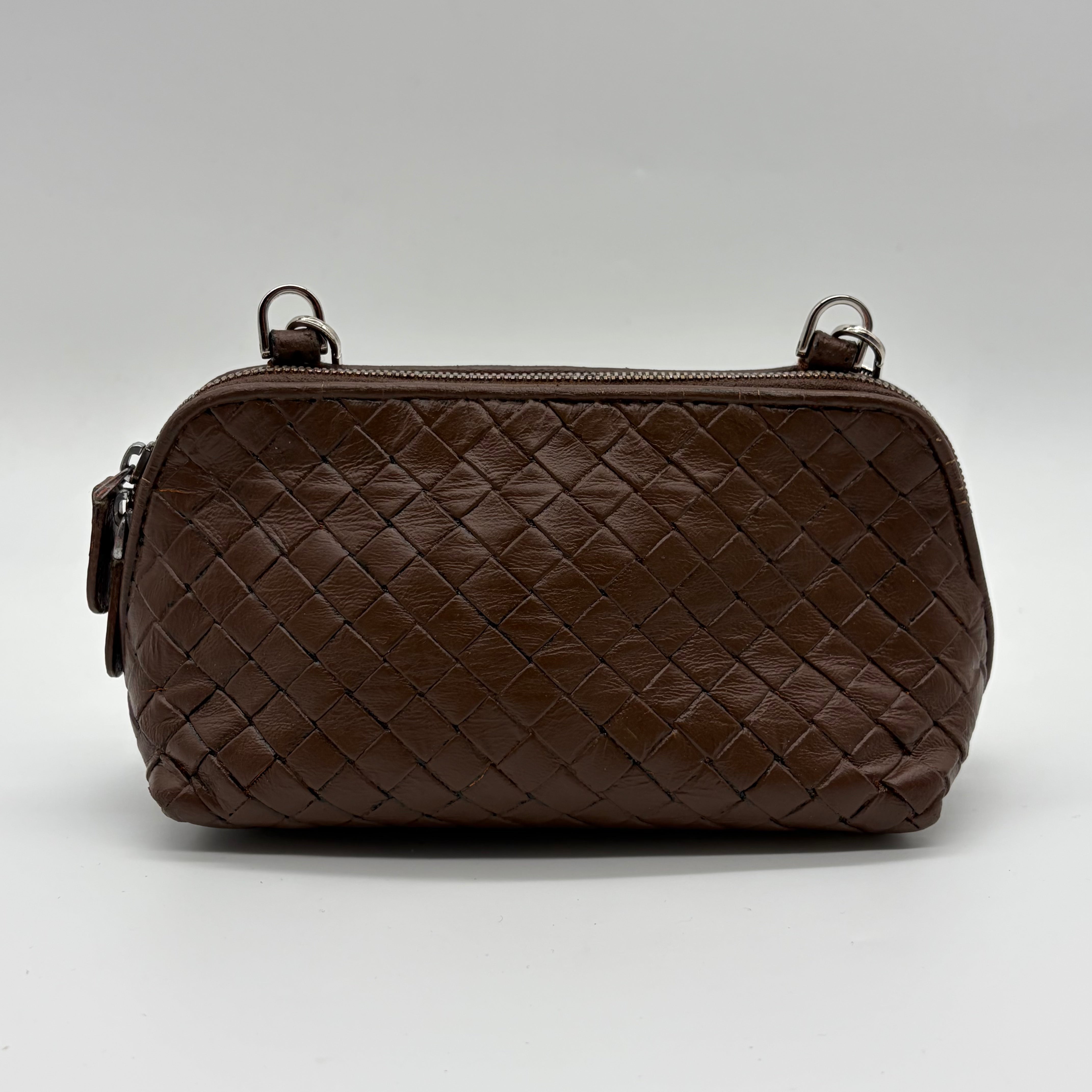 Bottega Veneta Intrecciato Mini Crossbody Braun – Vintage