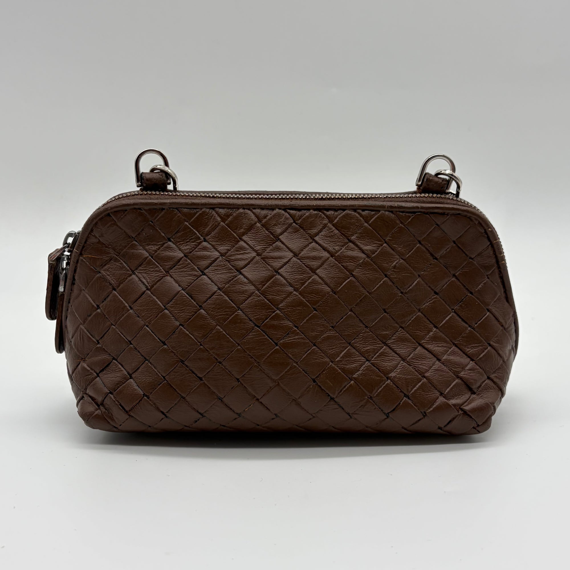 Bottega Veneta Intrecciato Mini Crossbody Braun – detail view 3