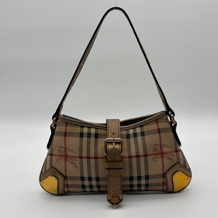 Burberry Haymarket Check Shoulder Bag Bronze – Vintage
