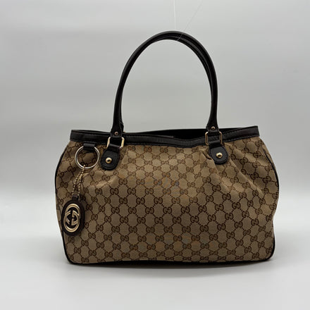 Gucci GG Canvas Tote mit Interlocking G Charm – Vintage