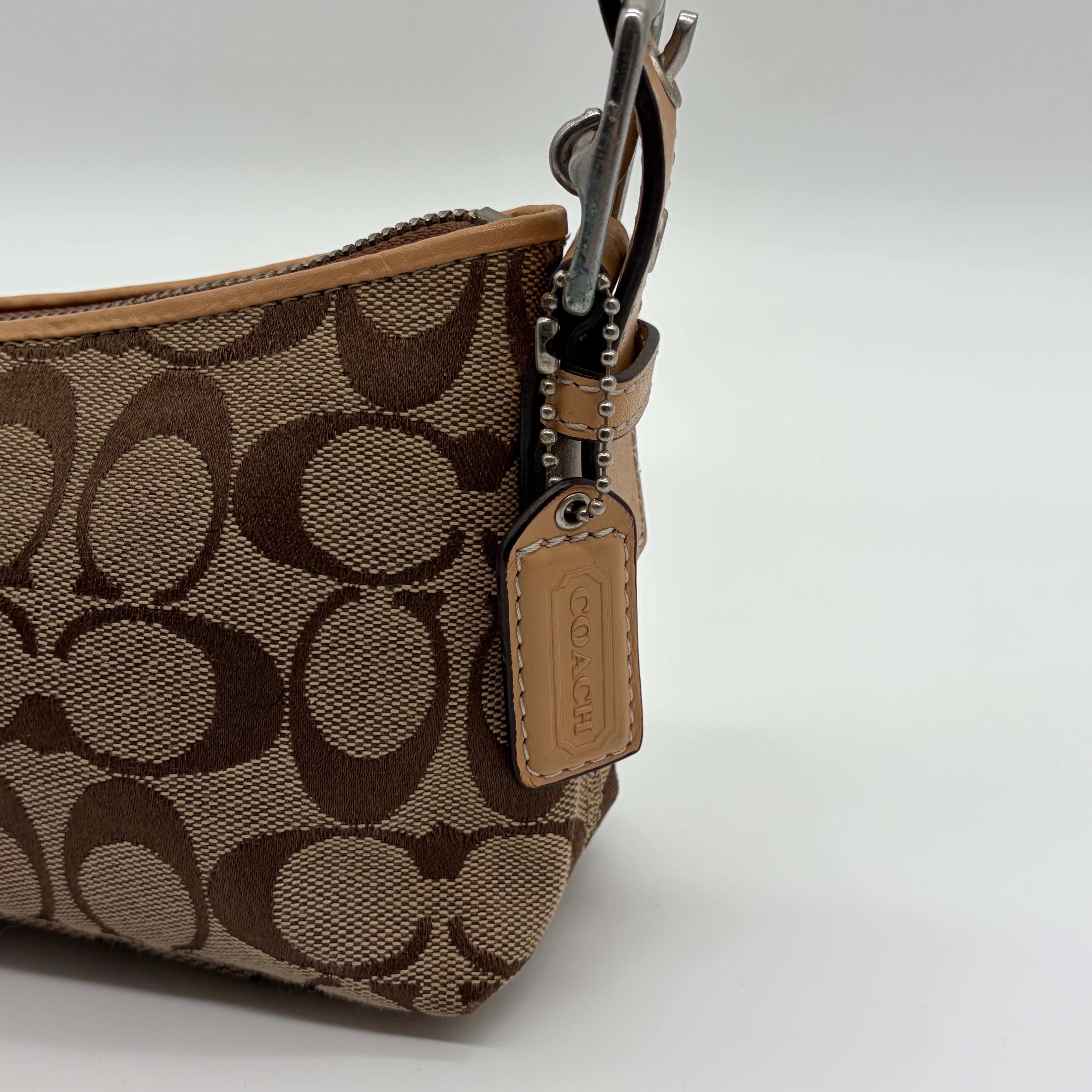 Coach Signature Monogram Shoulder Bag Beige Caramel – Vintage 2004