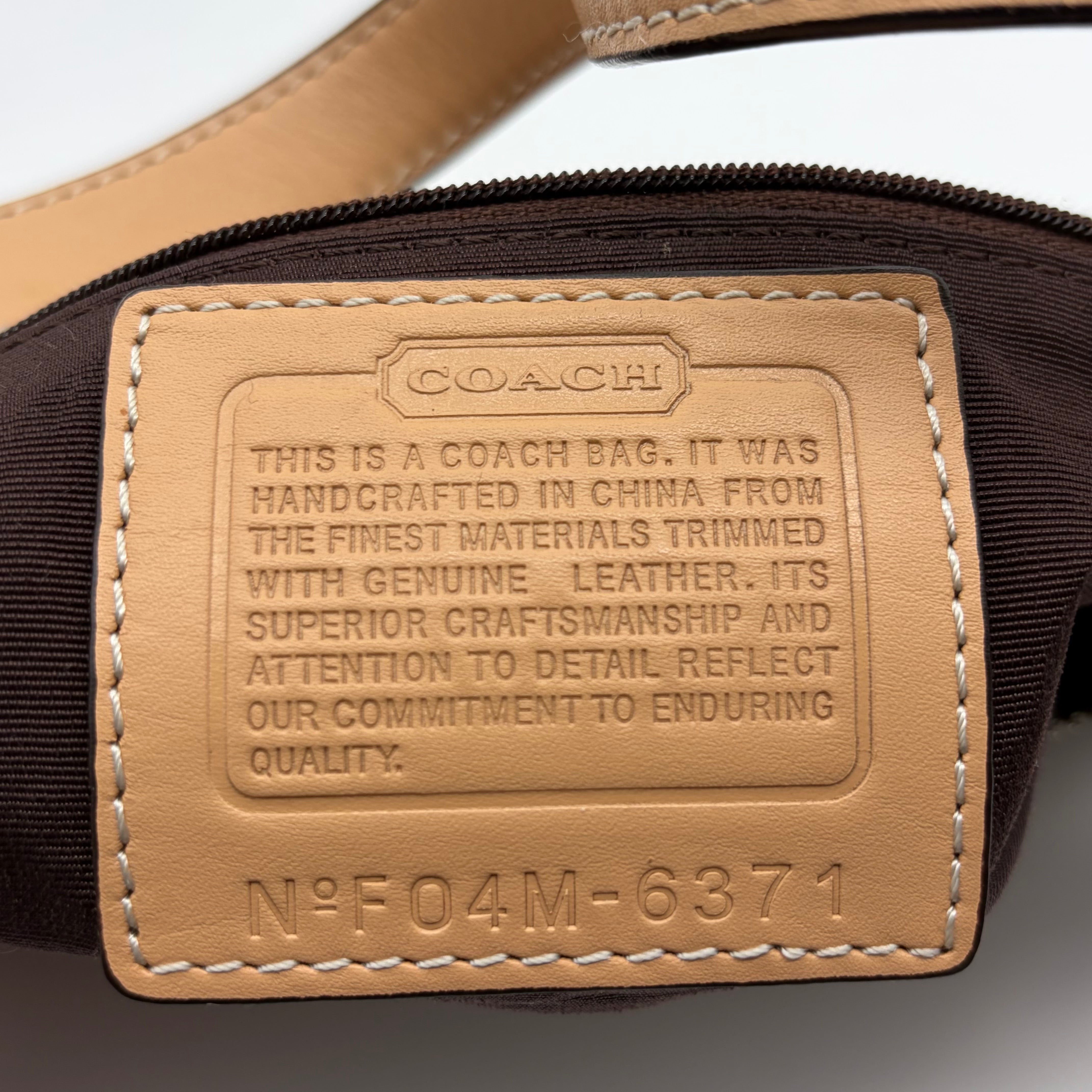 Coach Signature Monogram Shoulder Bag Beige Caramel – Vintage 2004