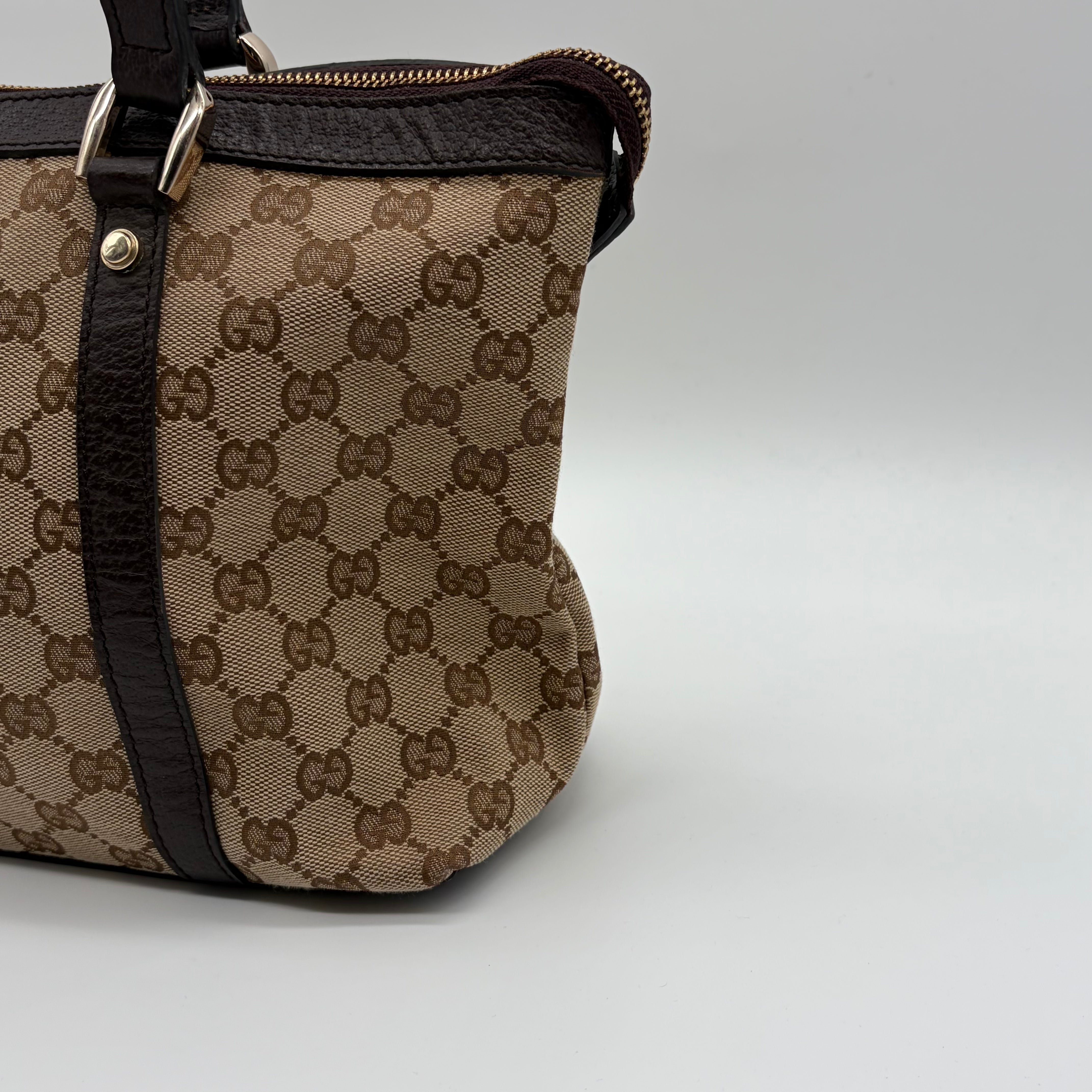 Gucci Abbey D-Ring Tote Beige/Ebony GG Canvas – Vintage