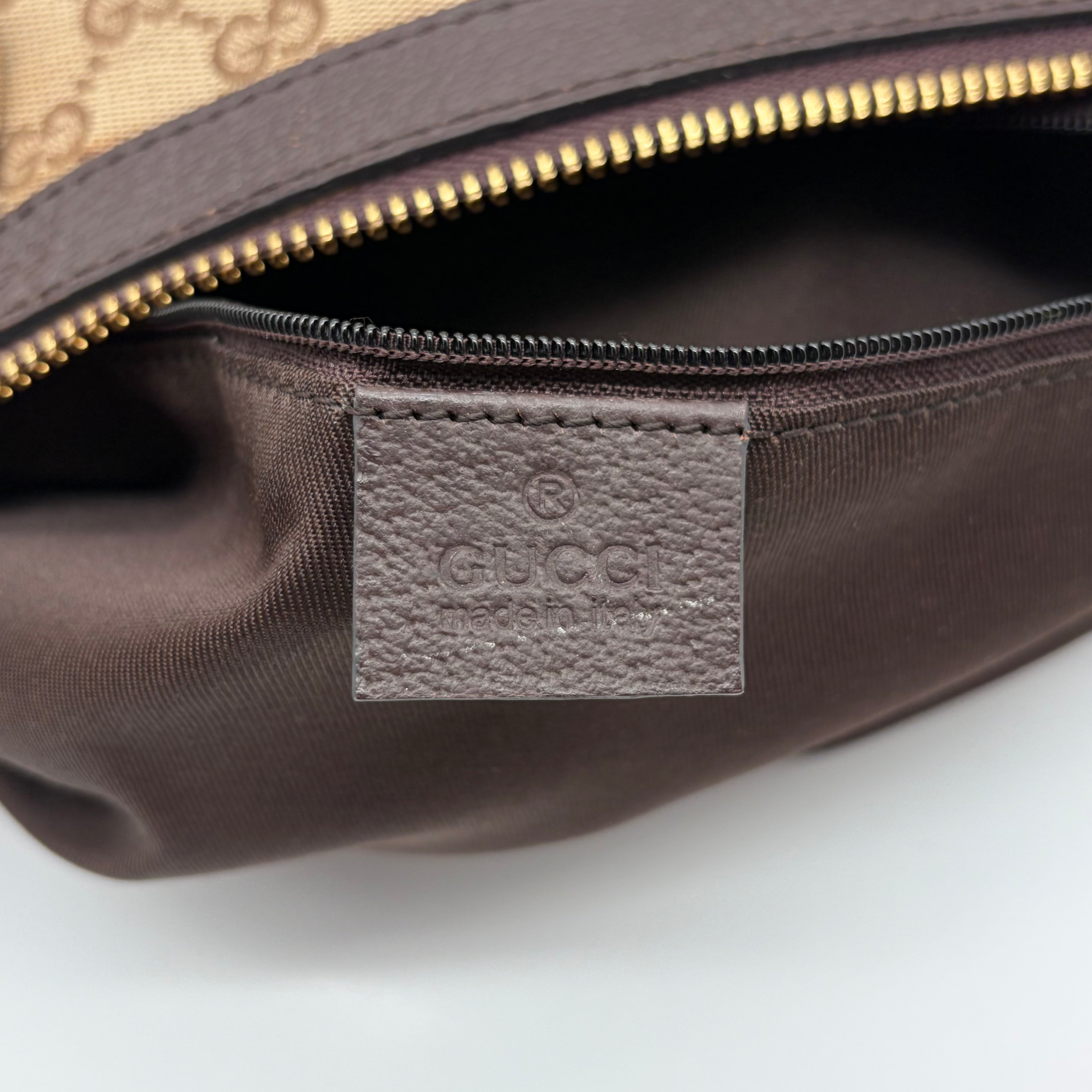 Gucci Abbey D-Ring Tote Beige/Ebony GG Canvas – Vintage